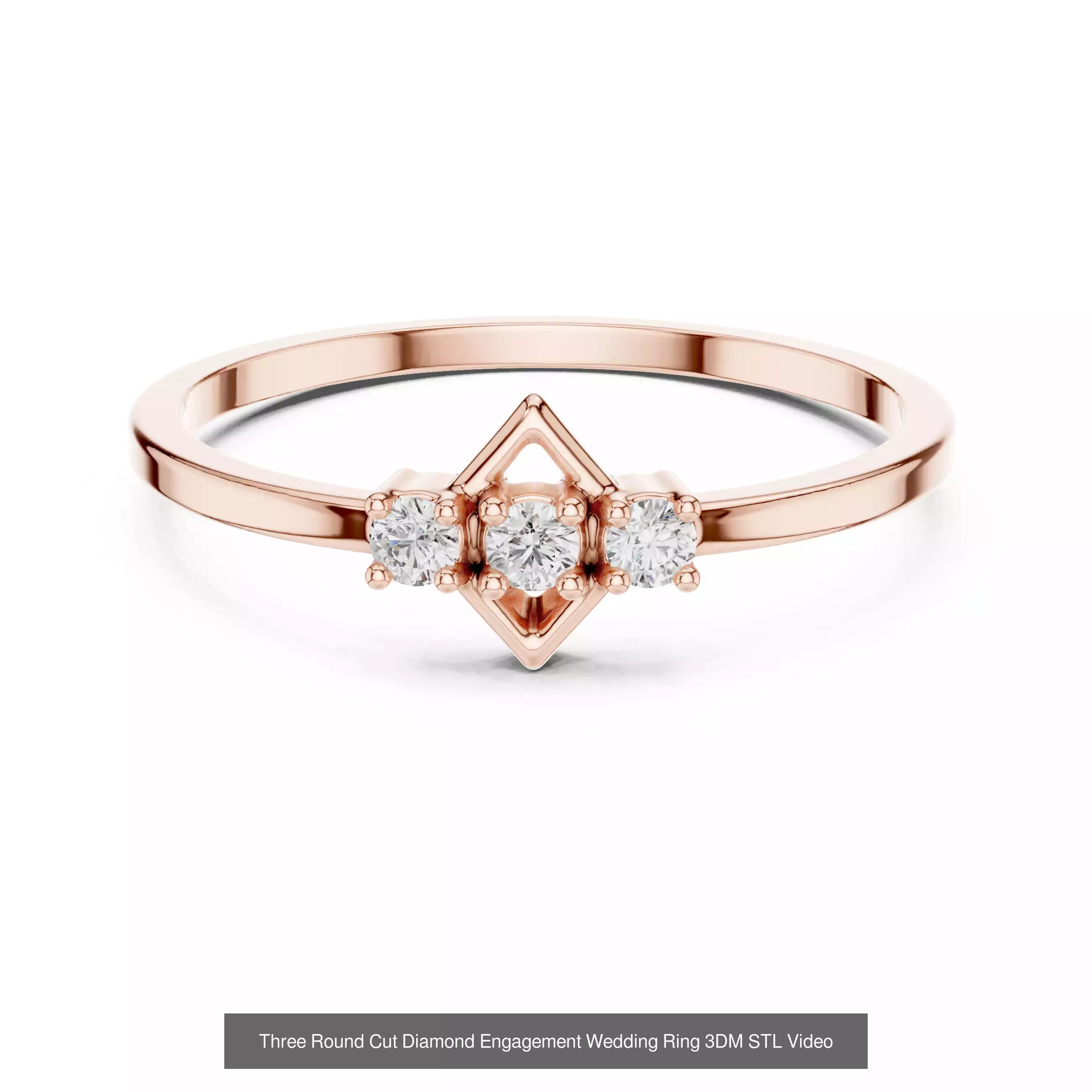 64 Light Weight Dainty Ring 3DM STL OBJK FBX 3 Render Video 3D Model Collection_9