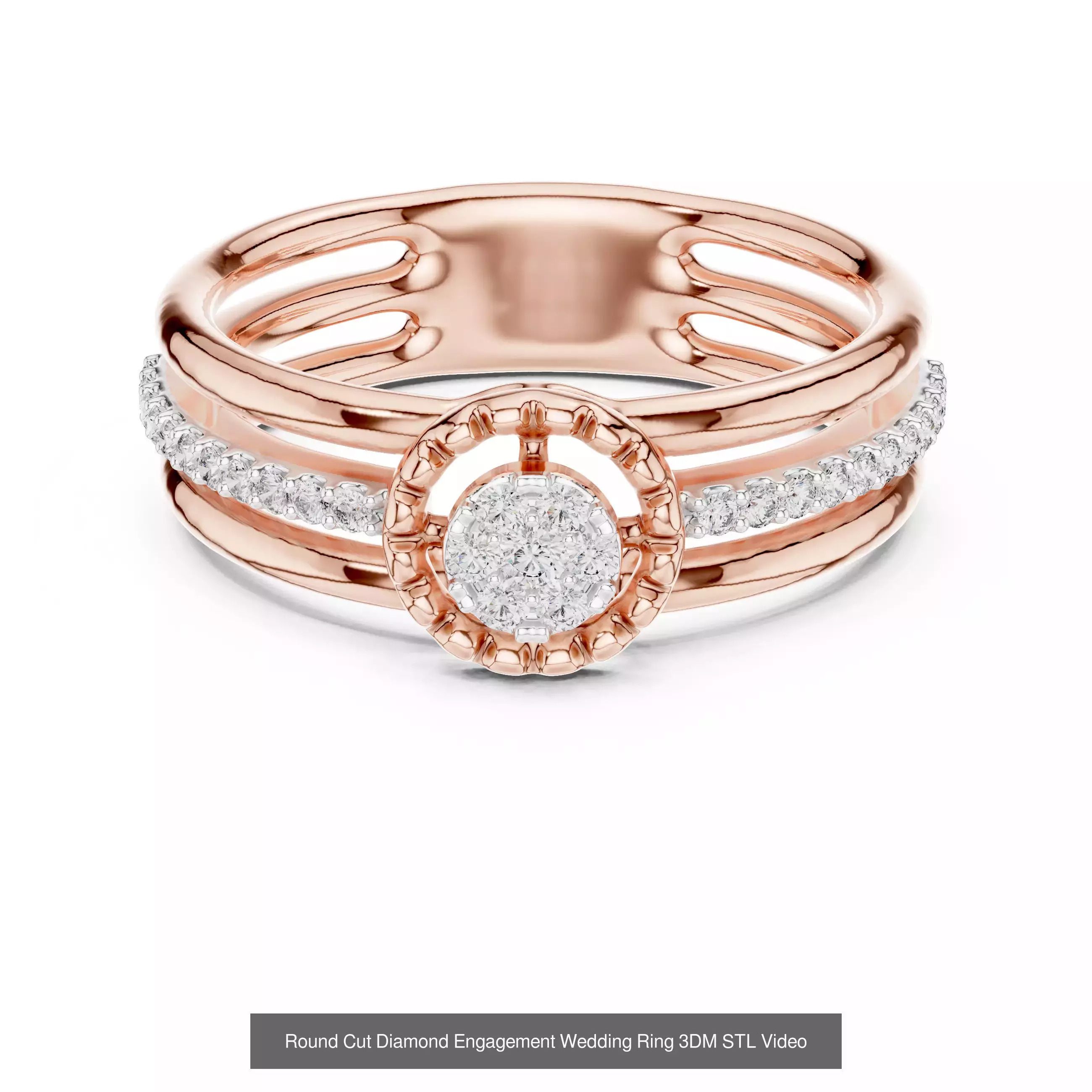 64 Light Weight Dainty Ring 3DM STL OBJK FBX 3 Render Video 3D Model Collection_63