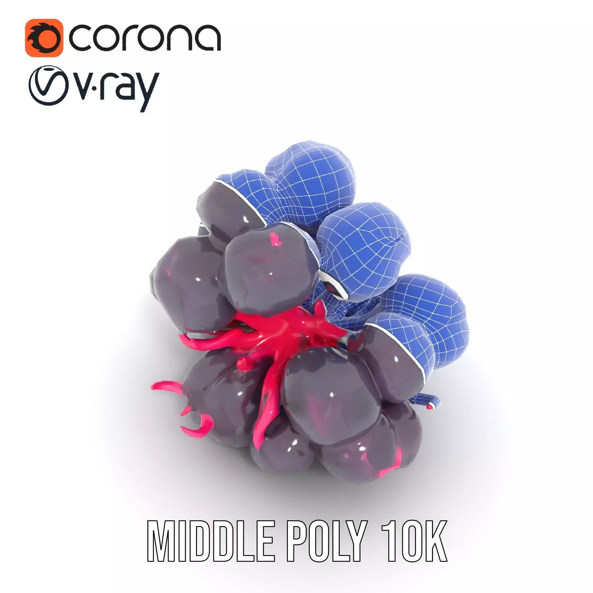 Vibrant Alien Flora model pack Low-poly 3D model_29