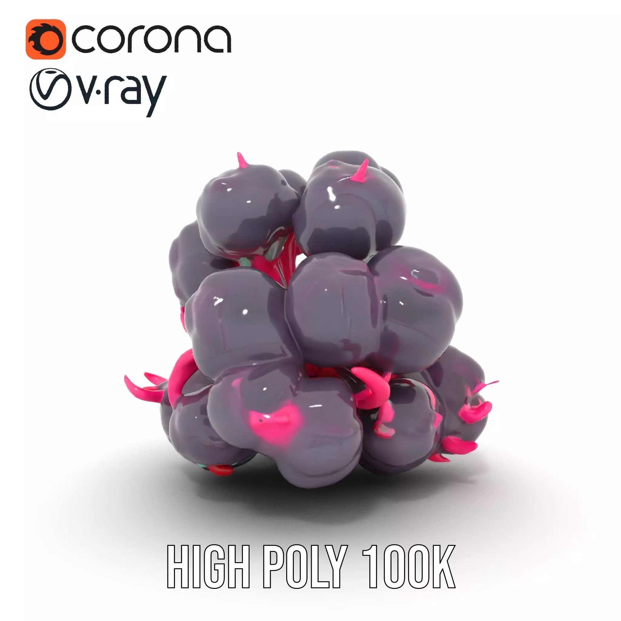 Vibrant Alien Flora model pack Low-poly 3D model_33