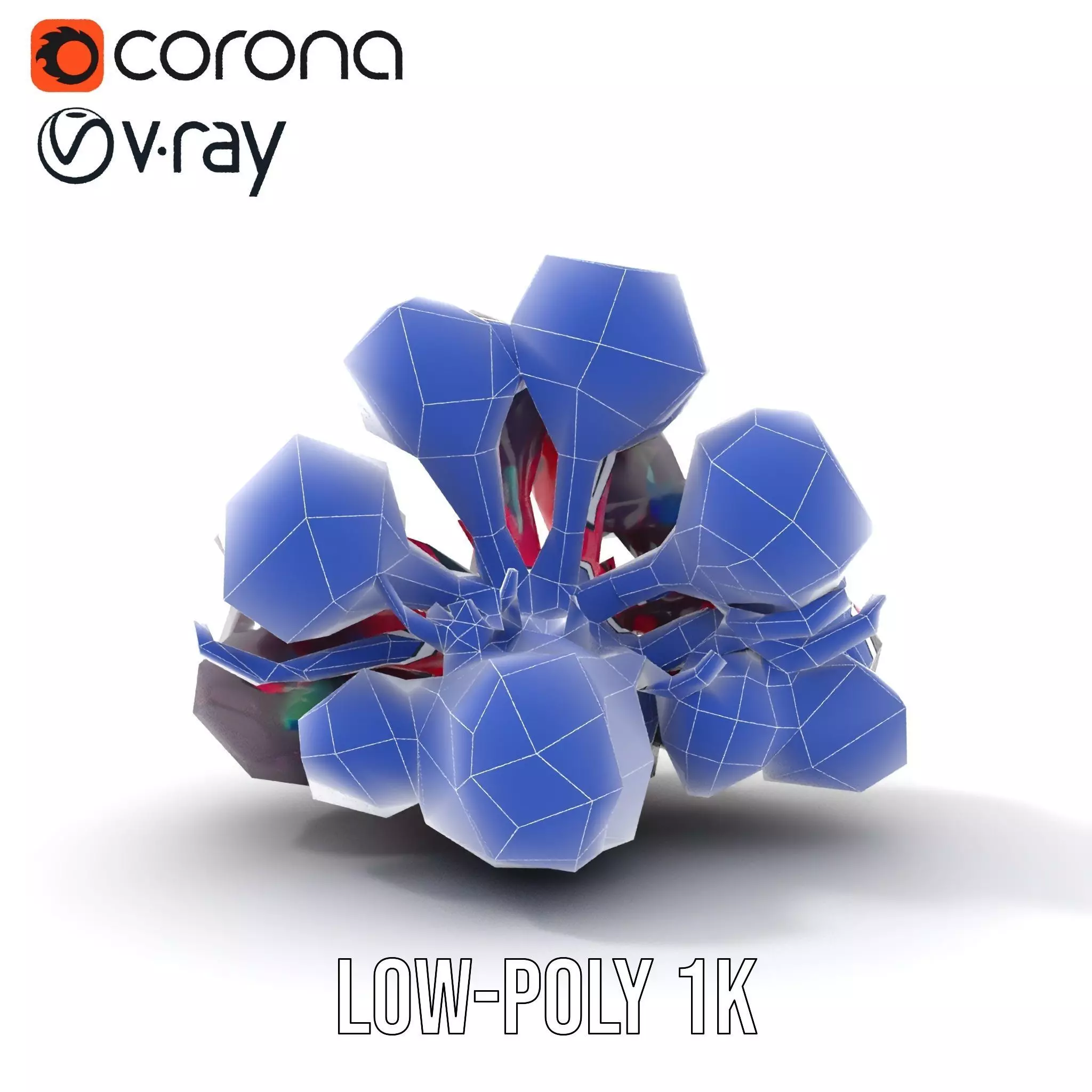 Vibrant Alien Flora model pack Low-poly 3D model_30