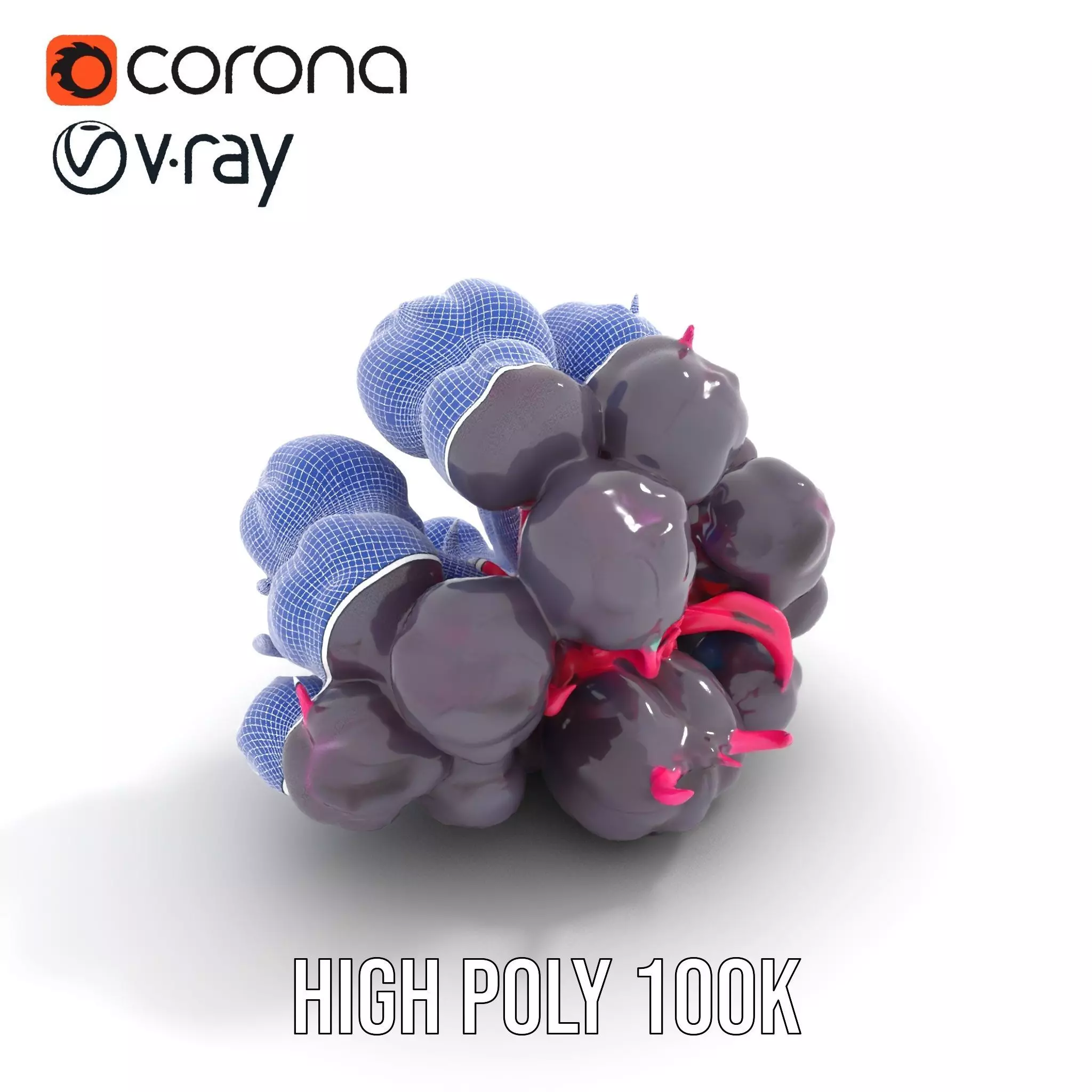 Vibrant Alien Flora model pack Low-poly 3D model_32