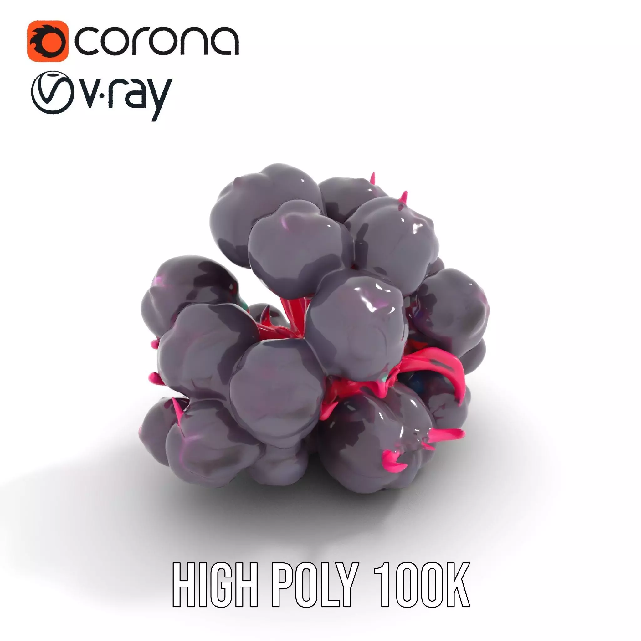 Vibrant Alien Flora model pack Low-poly 3D model_23