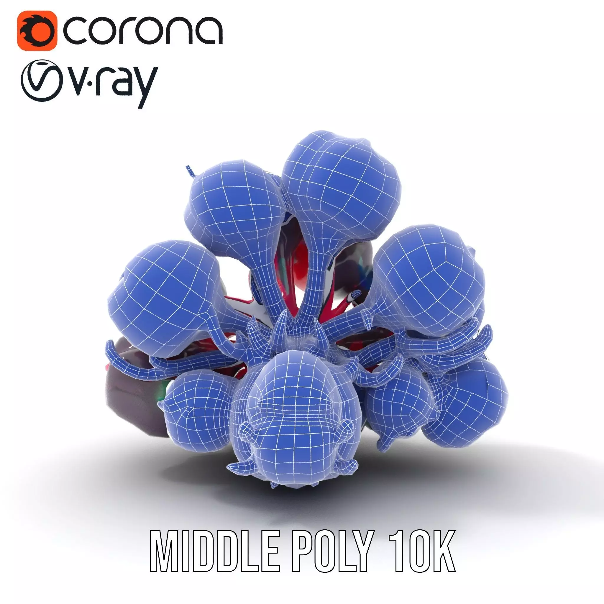 Vibrant Alien Flora model pack Low-poly 3D model_27