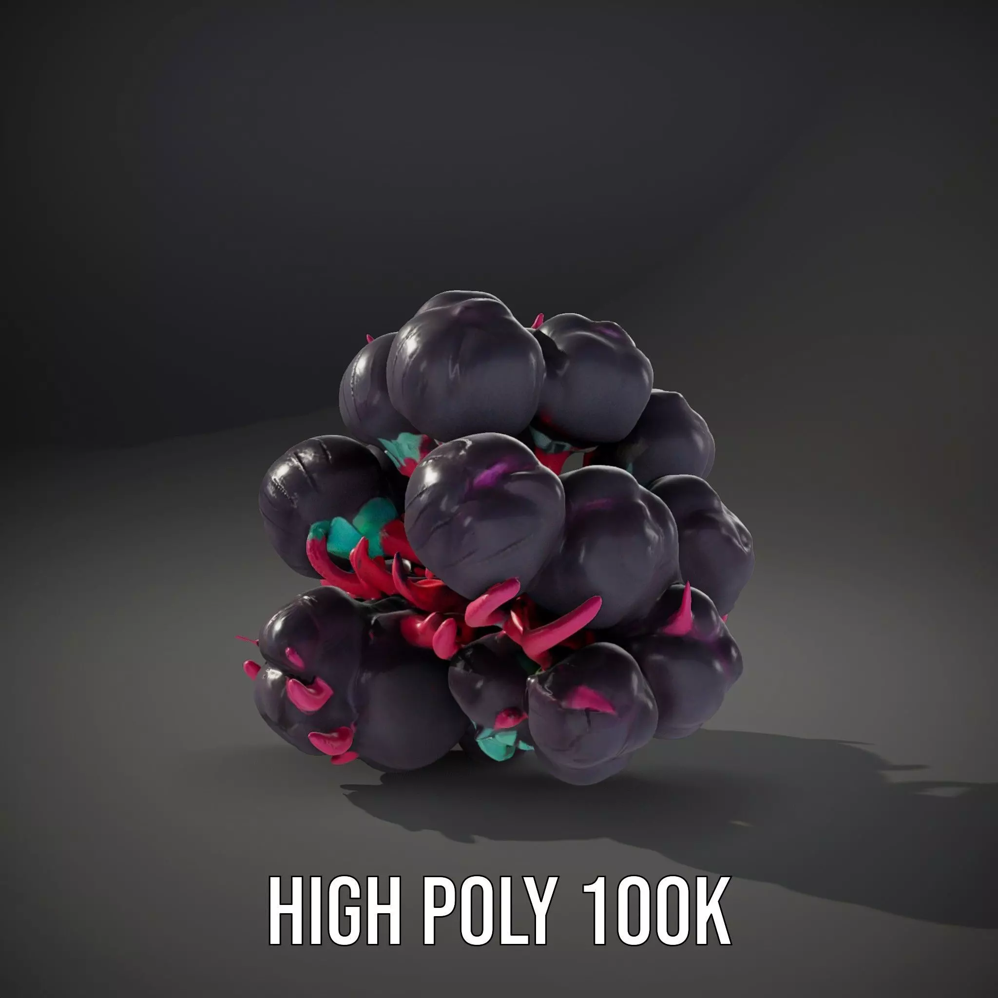 Vibrant Alien Flora model pack Low-poly 3D model_10