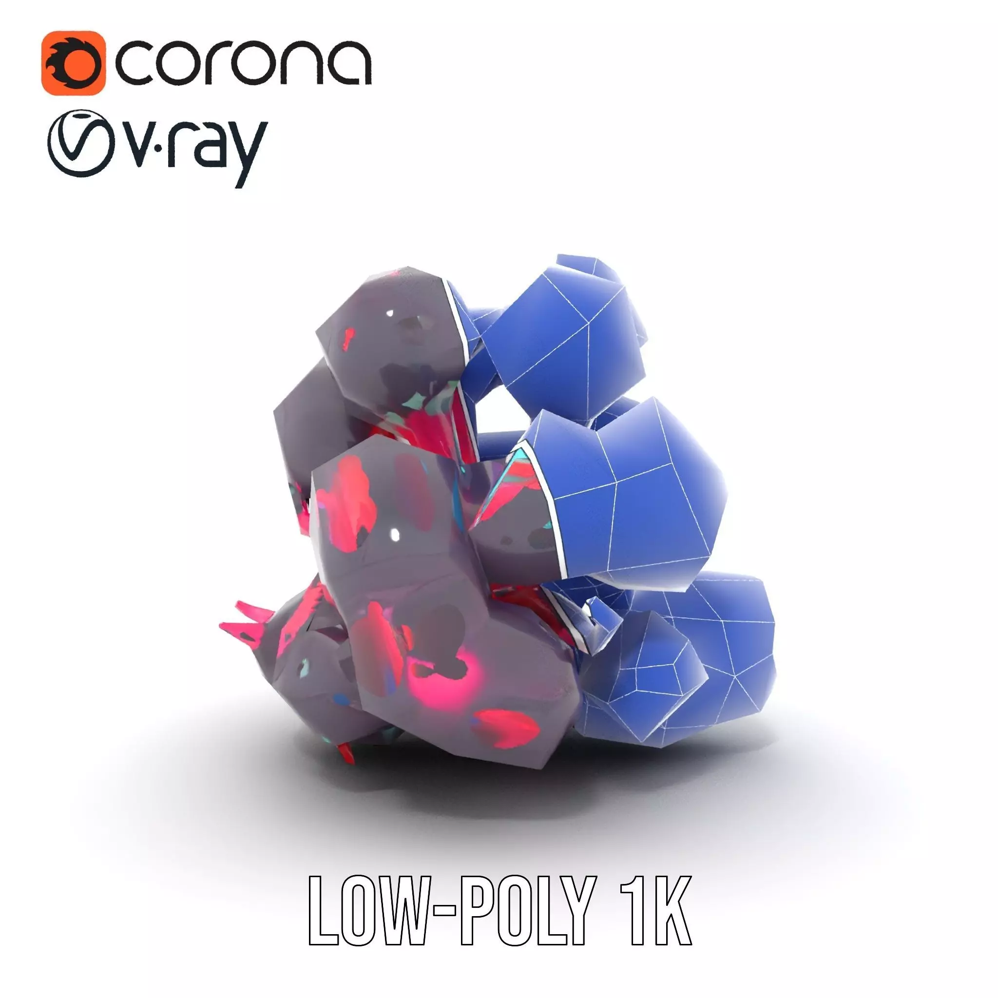 Vibrant Alien Flora model pack Low-poly 3D model_20