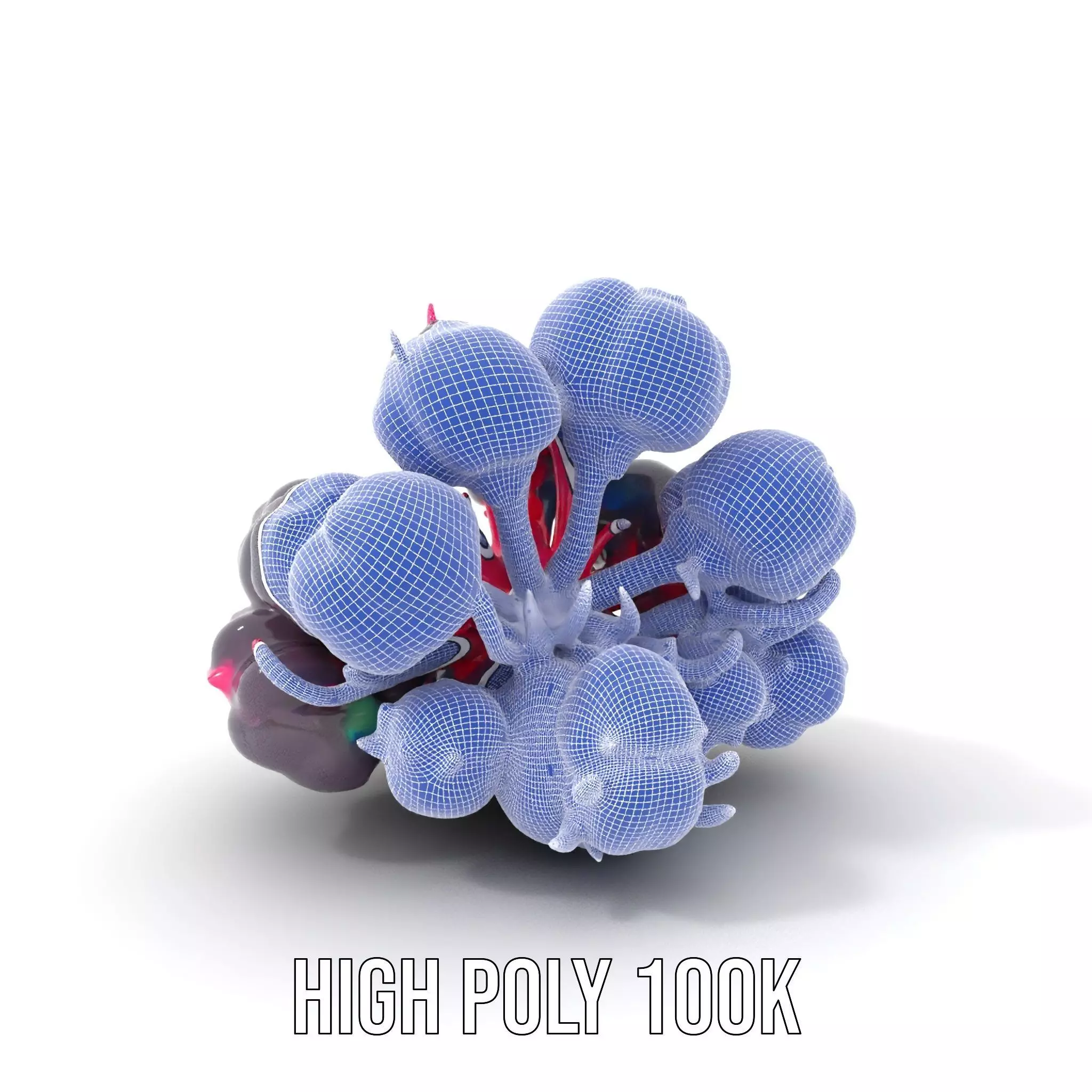 Vibrant Alien Flora model pack Low-poly 3D model_4