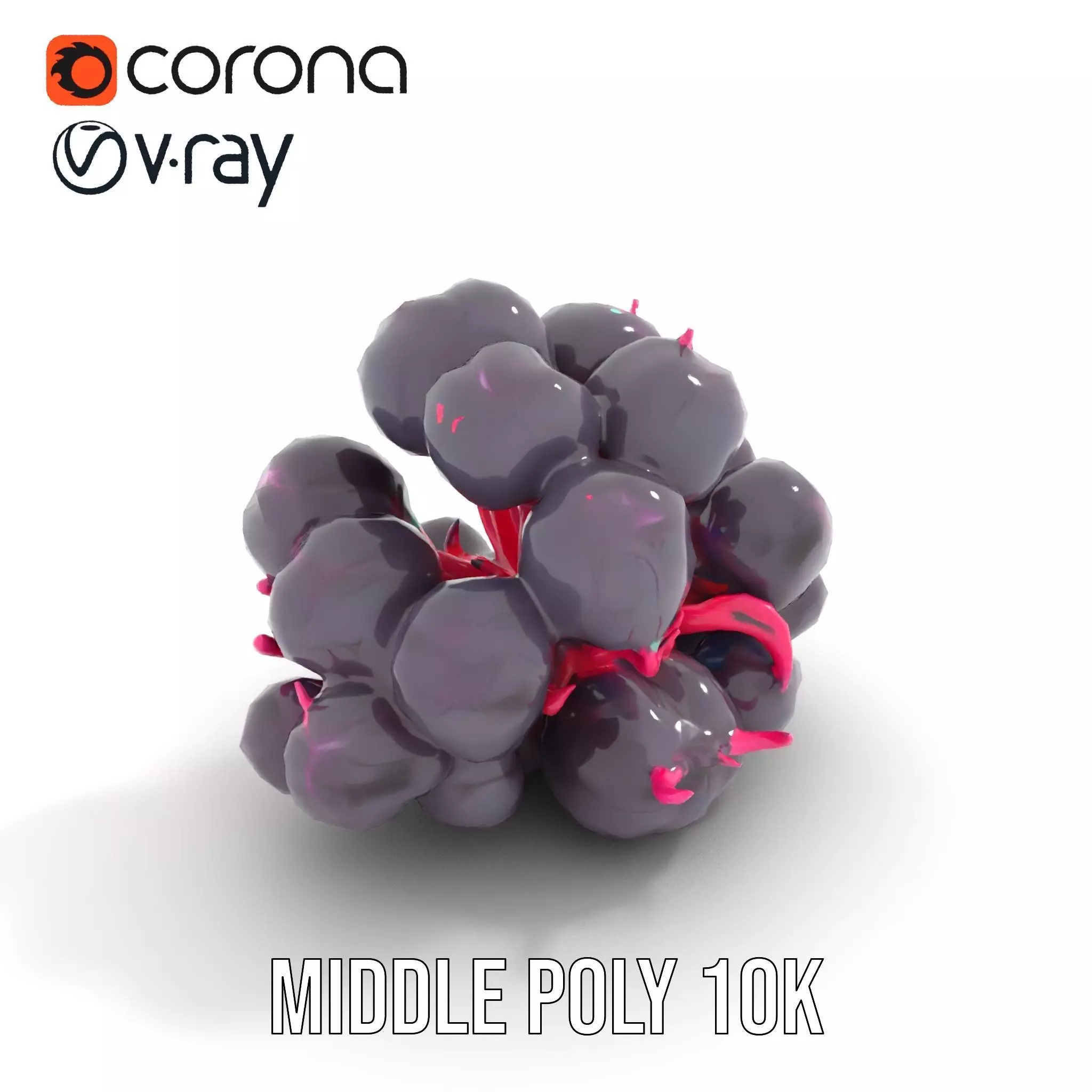 Vibrant Alien Flora model pack Low-poly 3D model_13