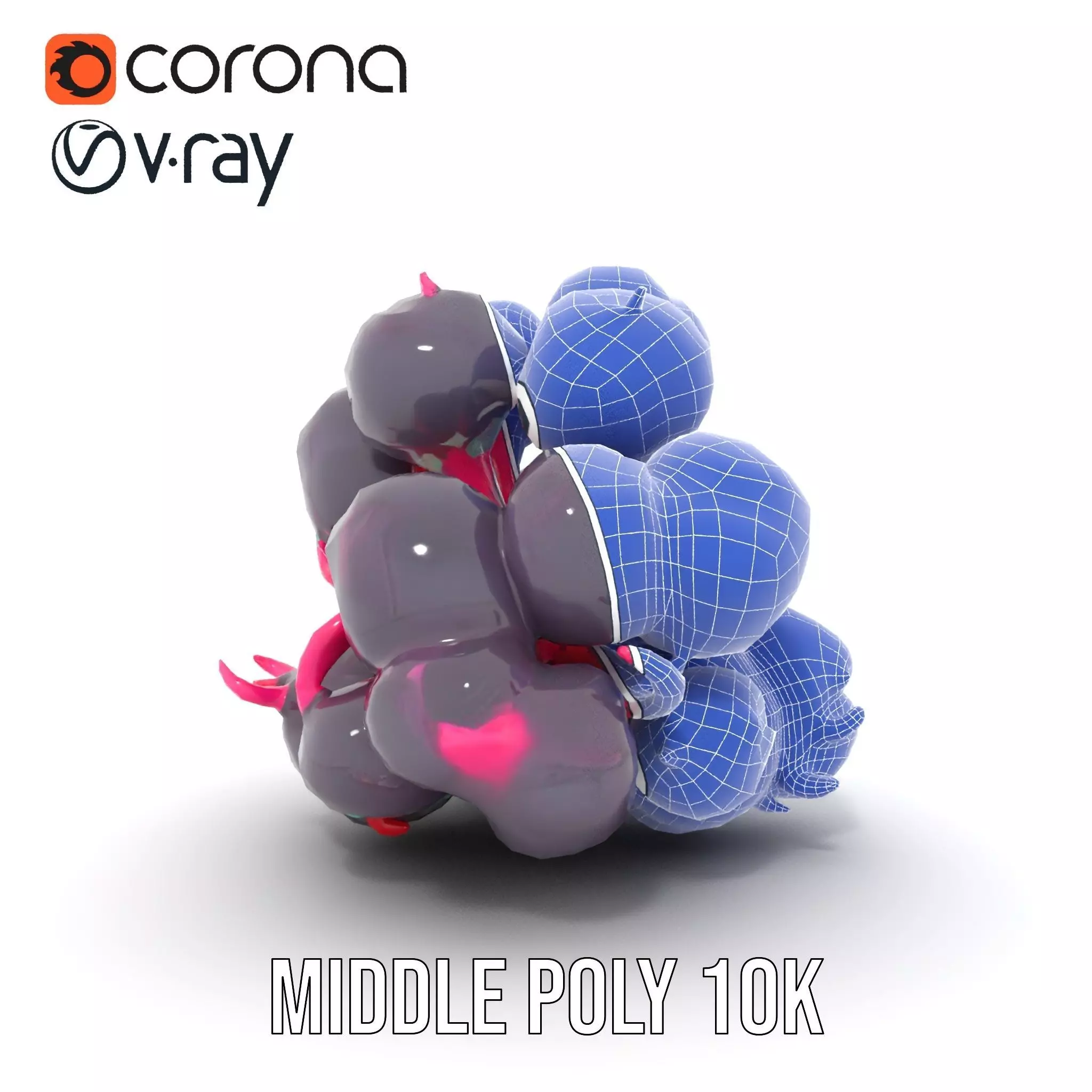 Vibrant Alien Flora model pack Low-poly 3D model_24