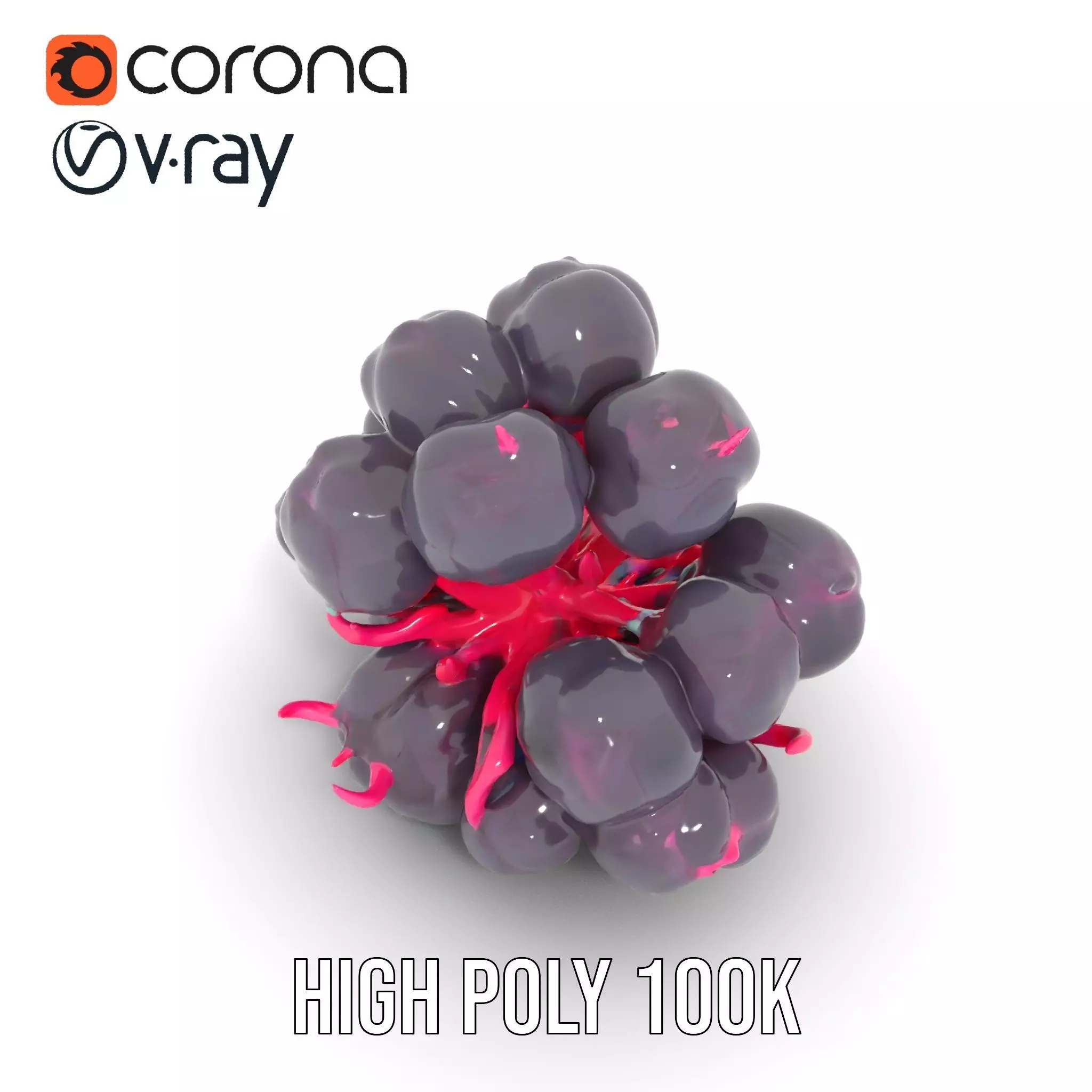 Vibrant Alien Flora model pack Low-poly 3D model_15