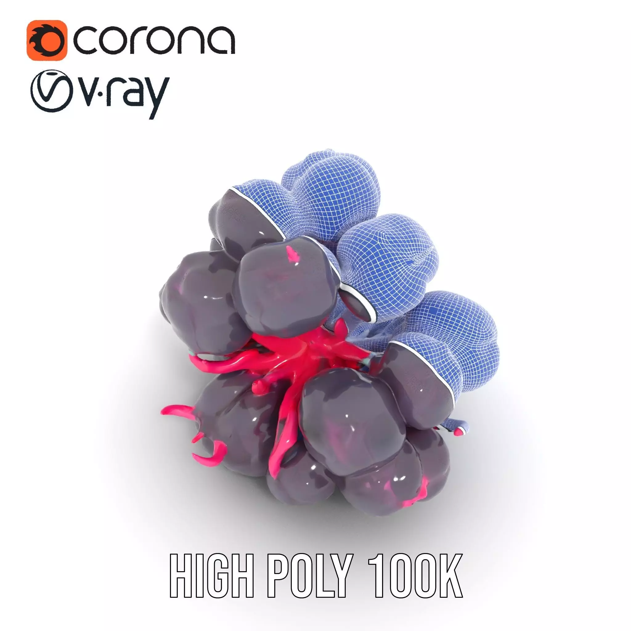 Vibrant Alien Flora model pack Low-poly 3D model_31