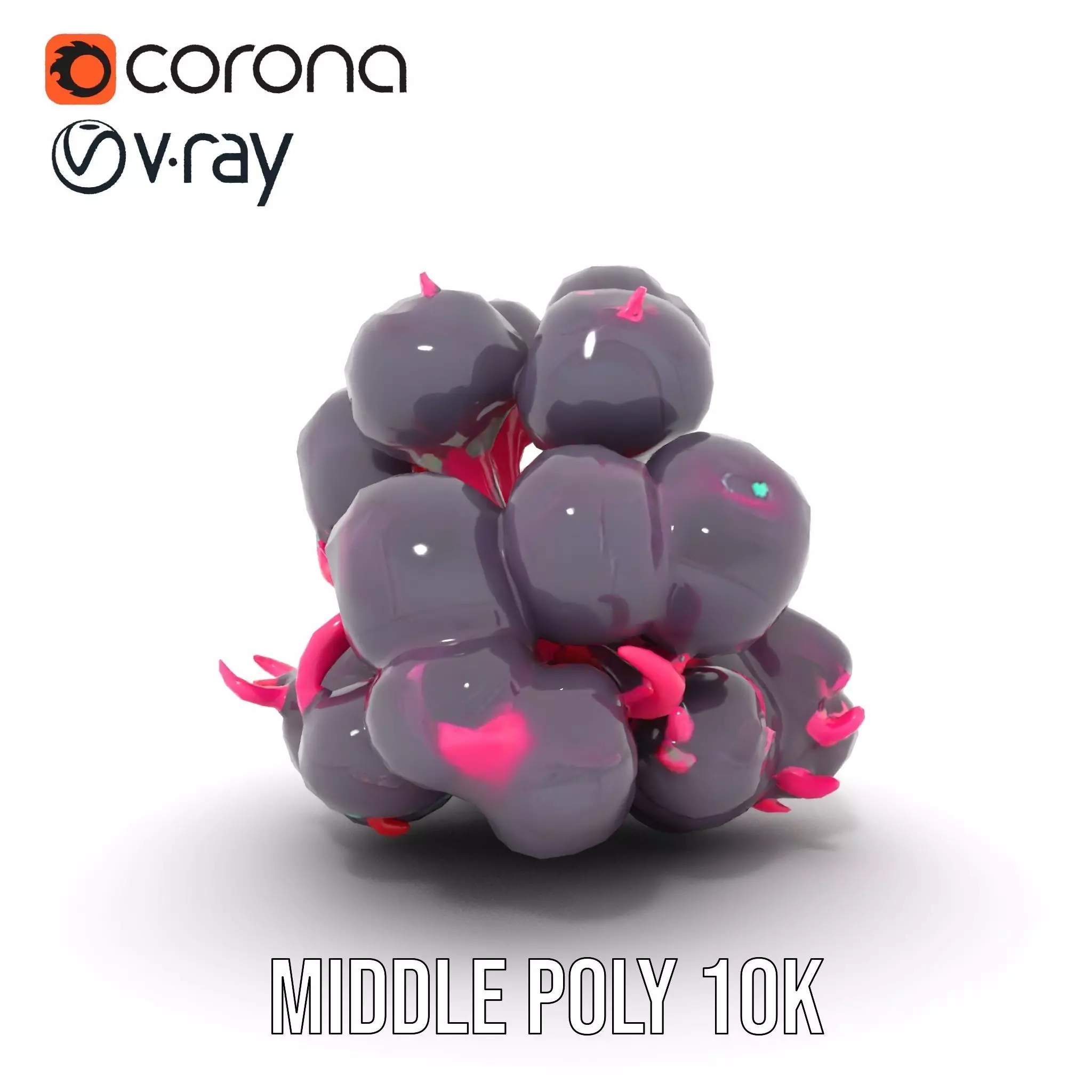 Vibrant Alien Flora model pack Low-poly 3D model_11