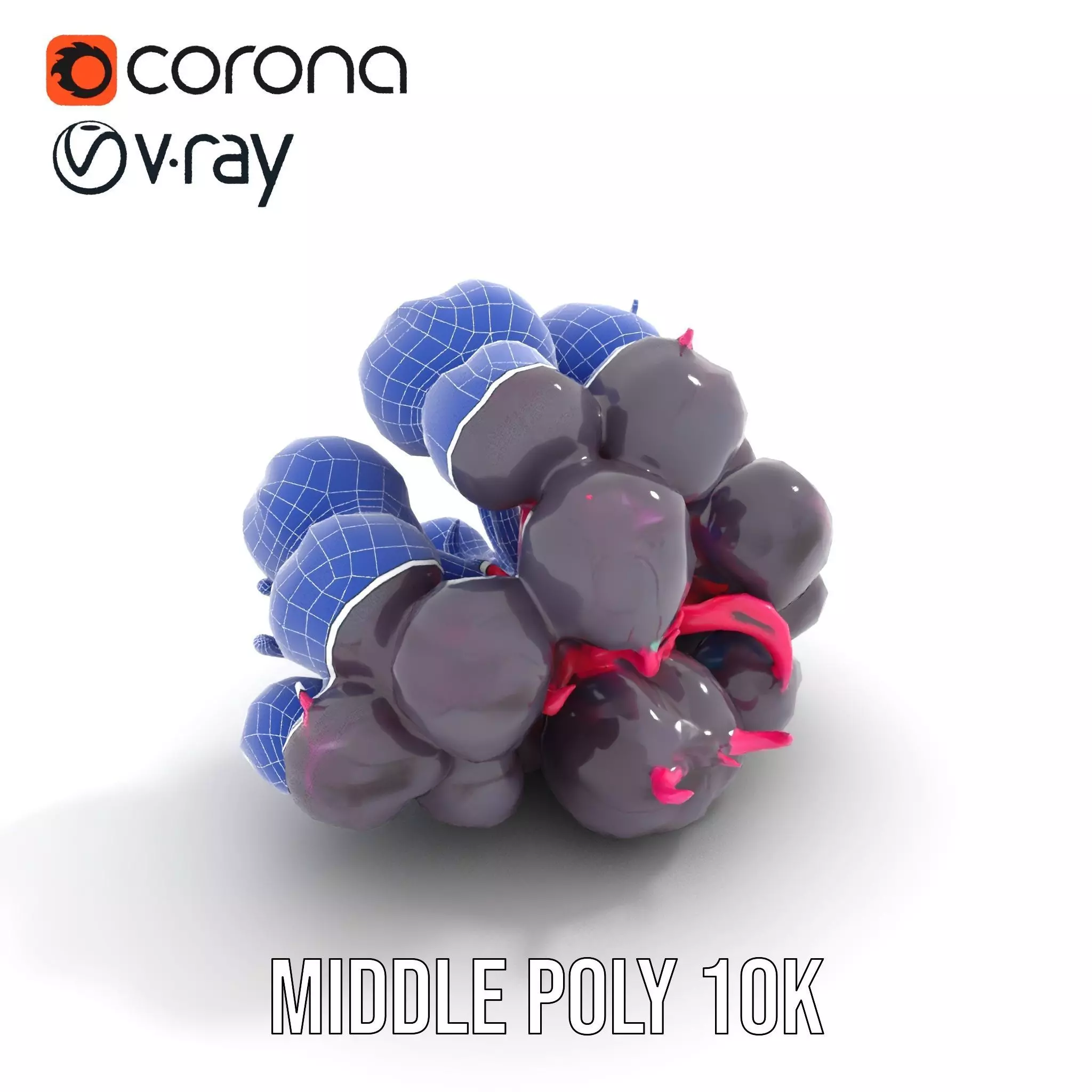 Vibrant Alien Flora model pack Low-poly 3D model_5