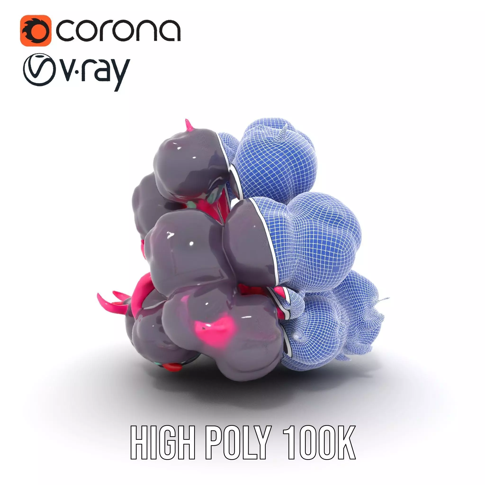 Vibrant Alien Flora model pack Low-poly 3D model_34