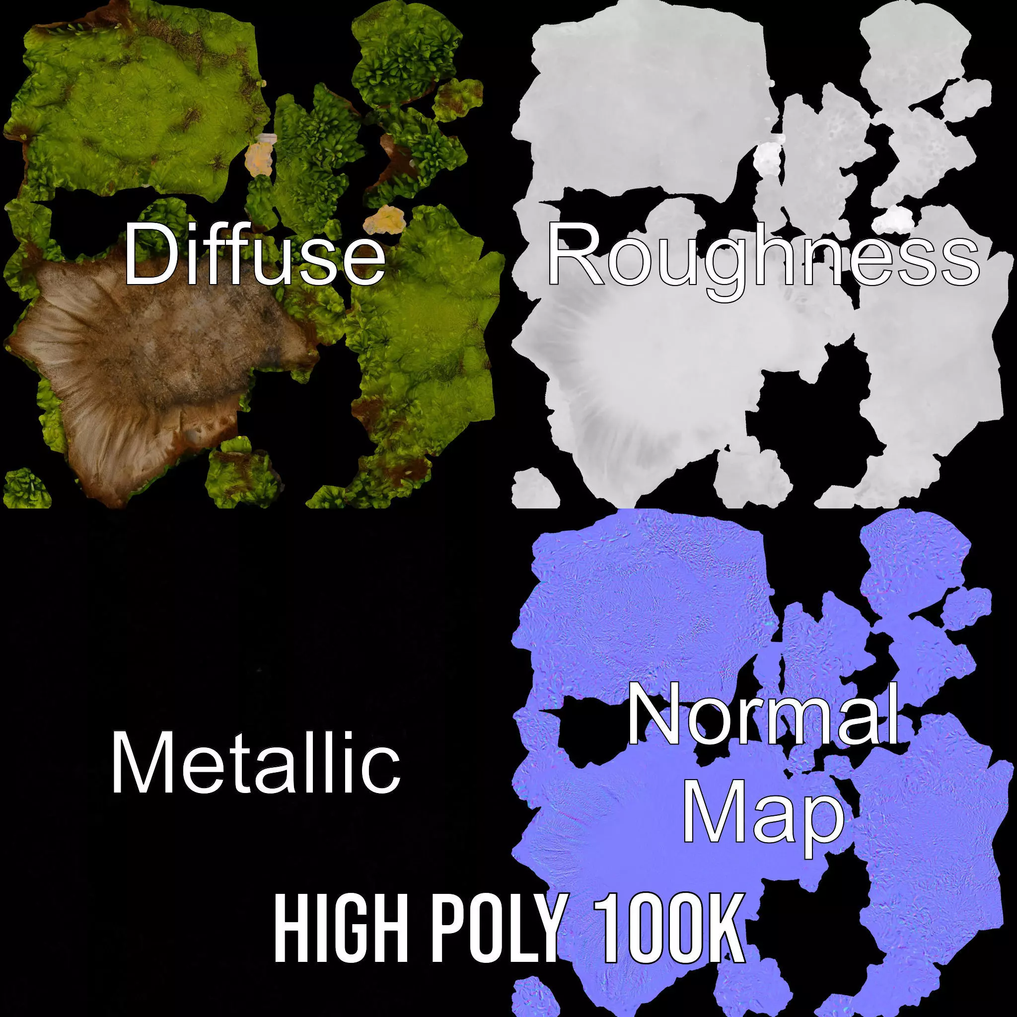 Lush Mossy Rock model pack Texture_3