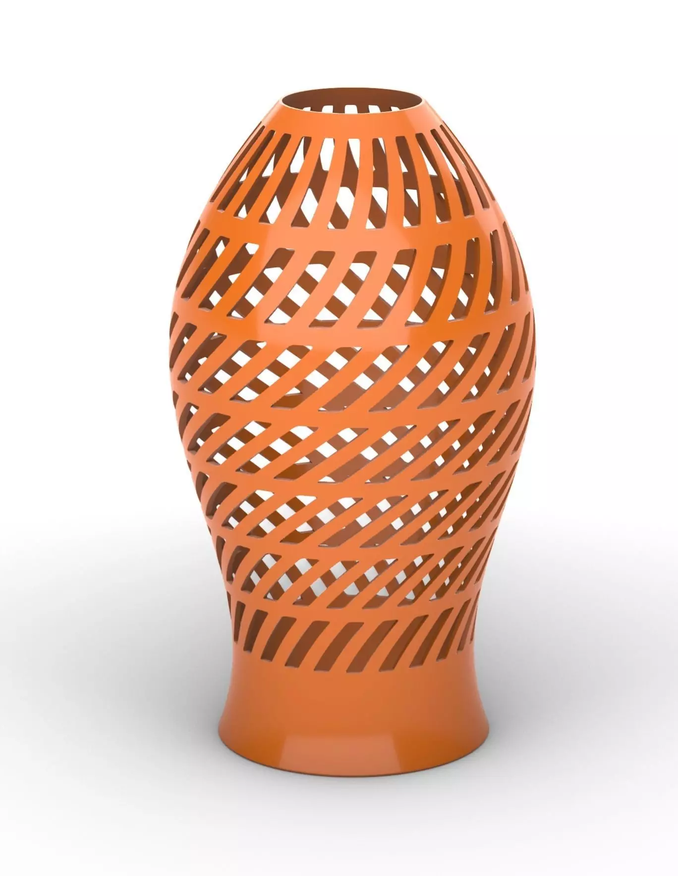 Narrow top vase 3D print model_0