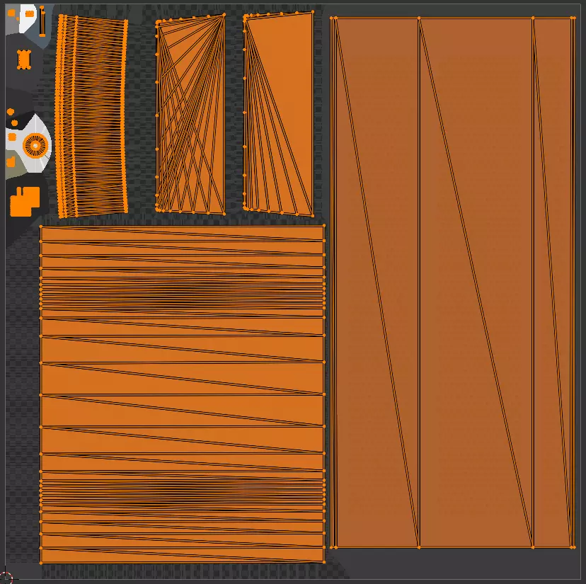 Study Desk Low-poly 3D model_9