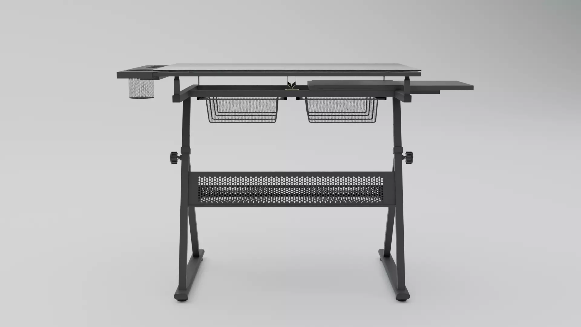 Study Desk Low-poly 3D model_5