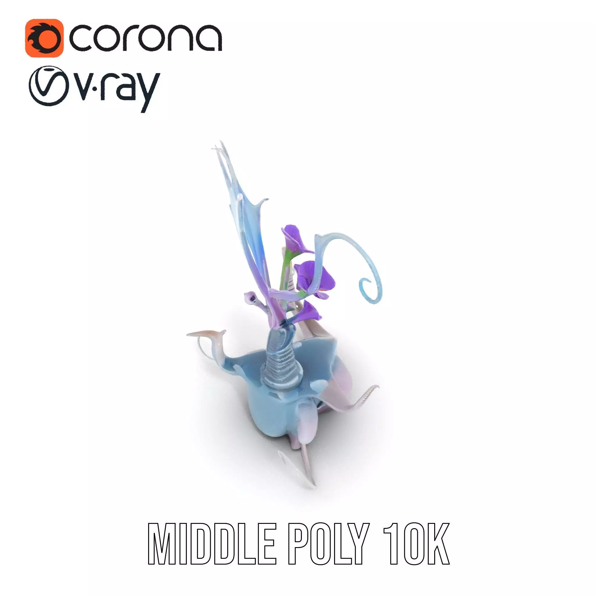 Mystical Alien Flora model pack Low-poly 3D model_15