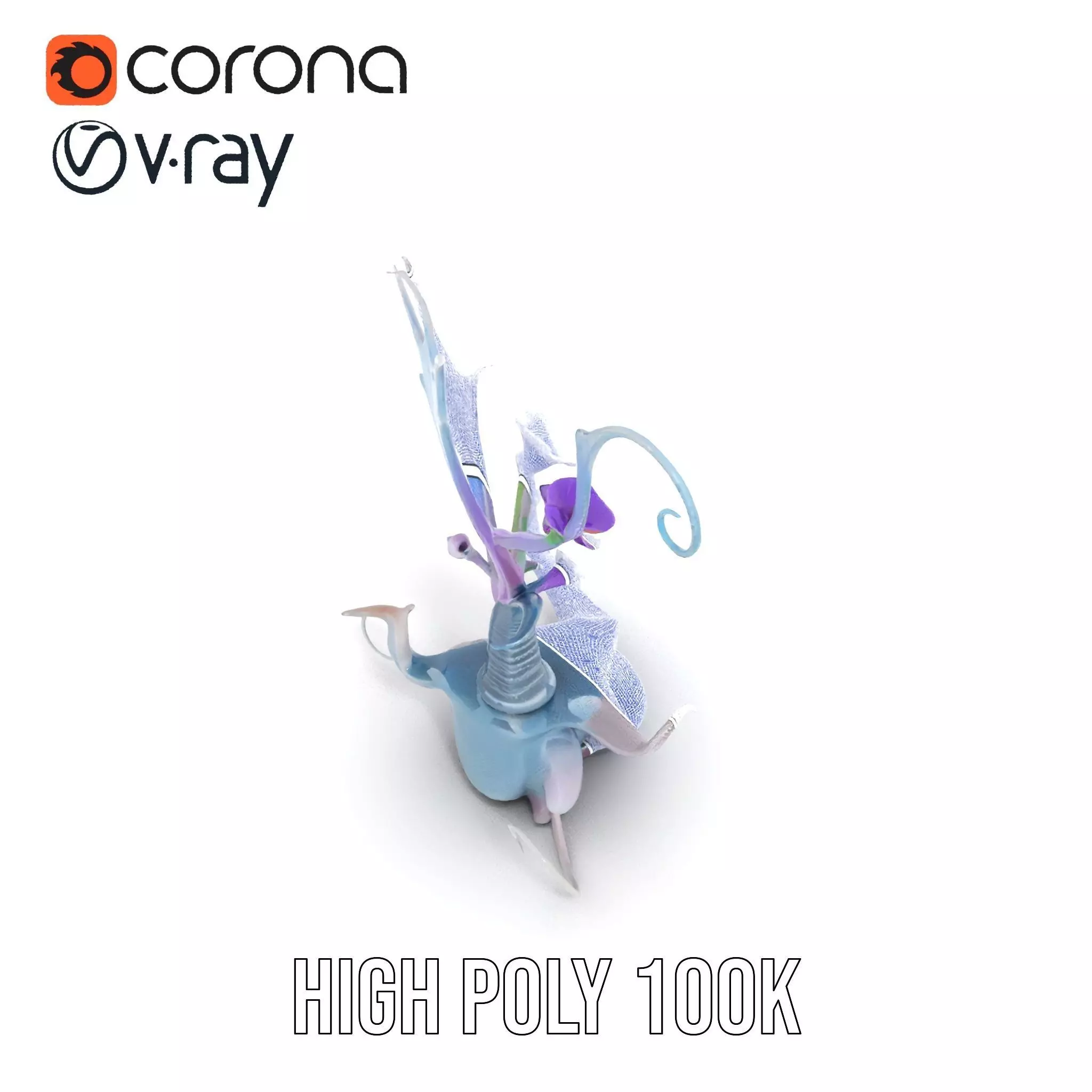 Mystical Alien Flora model pack Low-poly 3D model_34