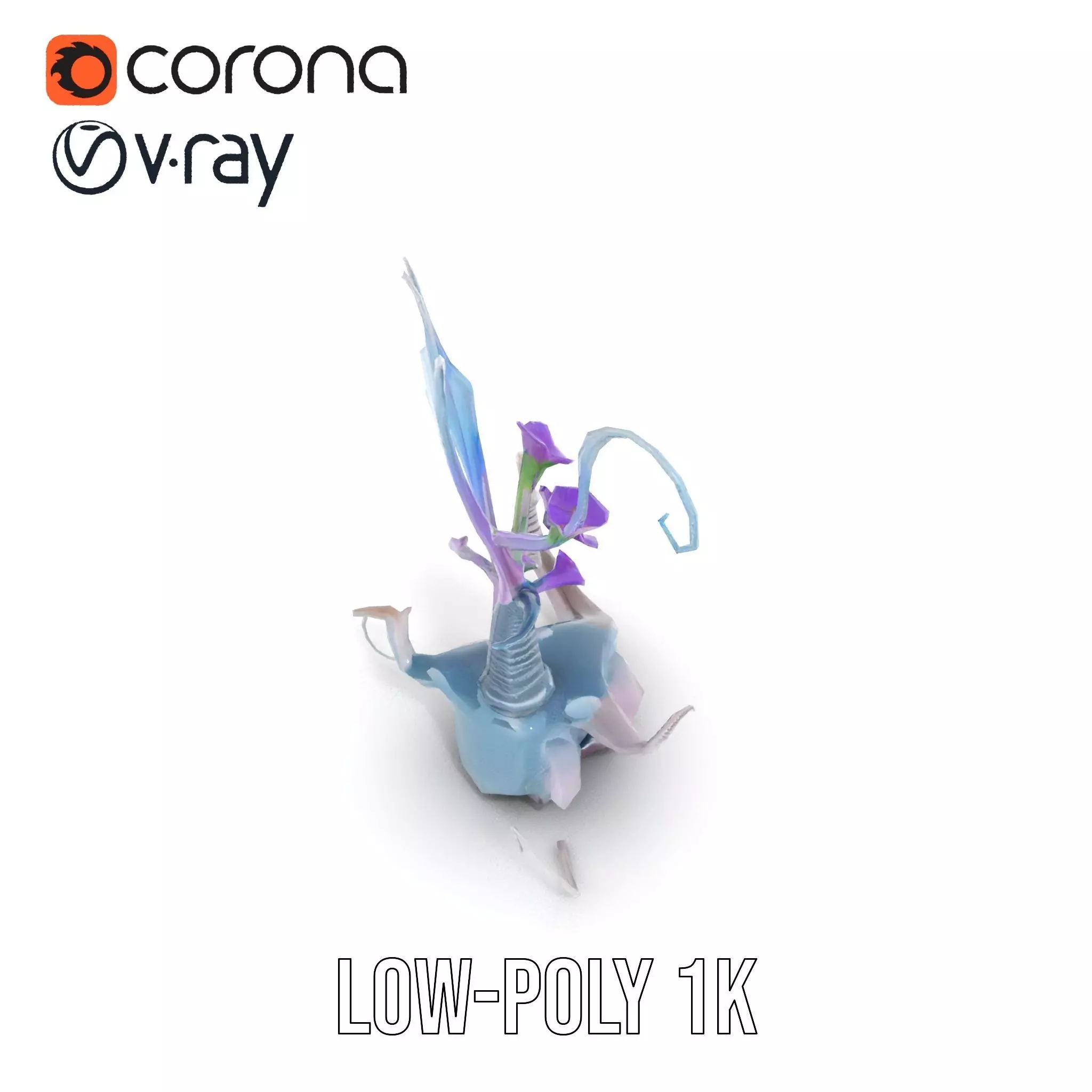 Mystical Alien Flora model pack Low-poly 3D model_14