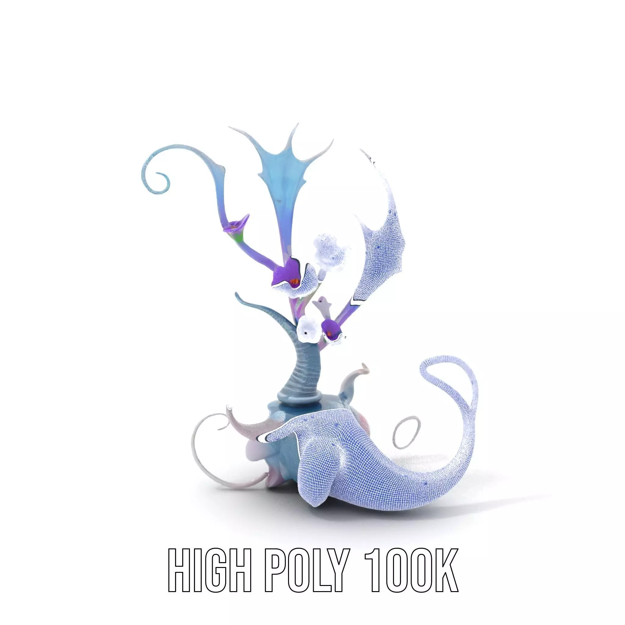 Mystical Alien Flora model pack Low-poly 3D model_4