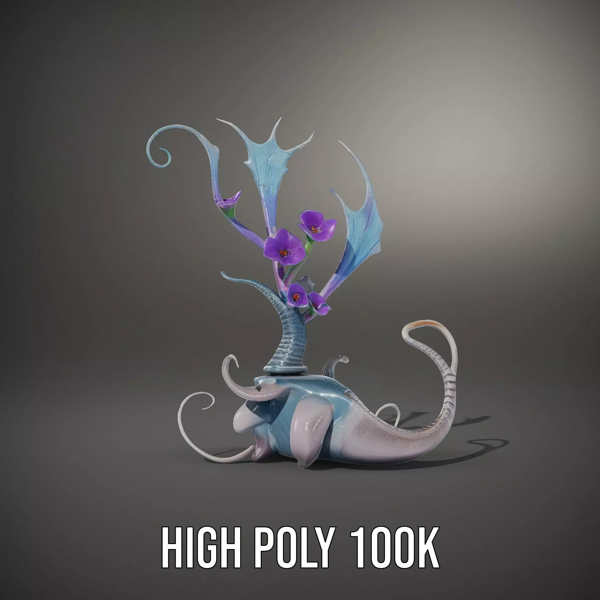 Mystical Alien Flora model pack Low-poly 3D model_8