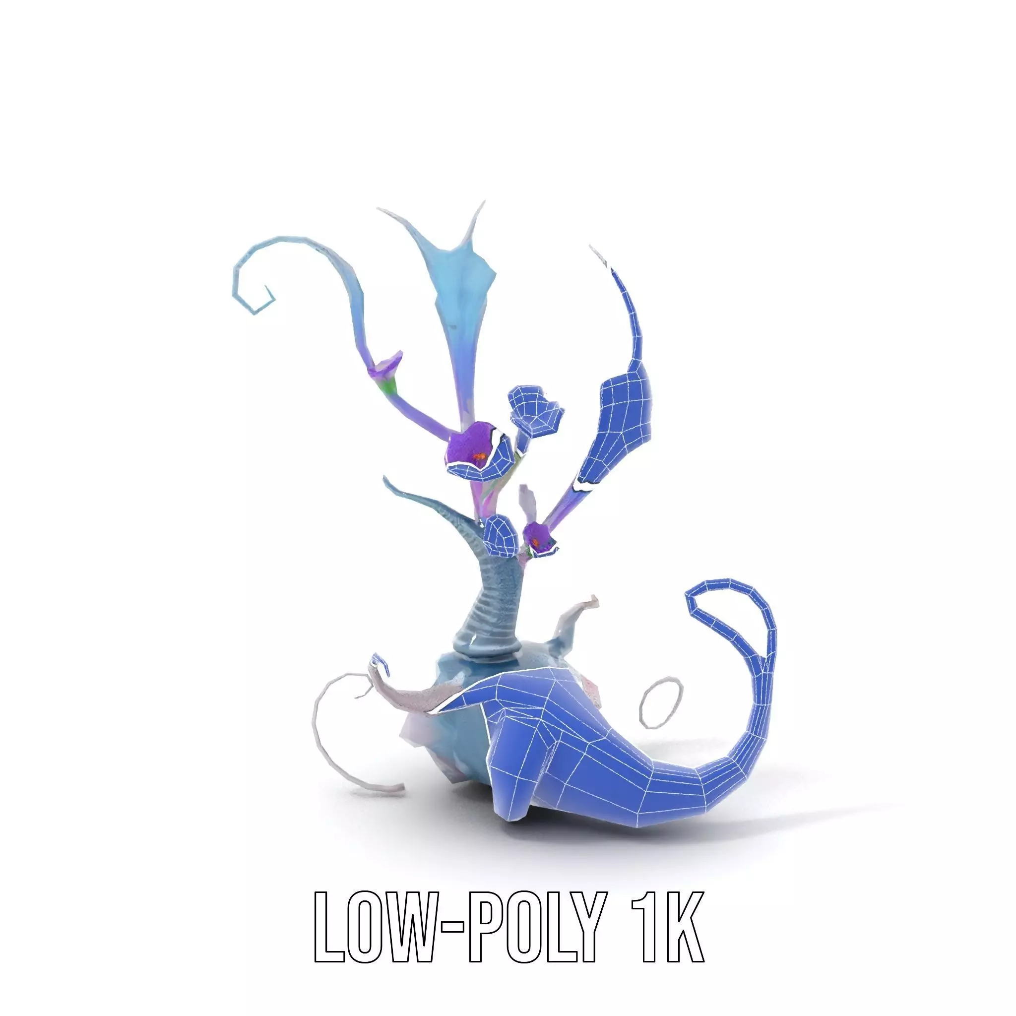 Mystical Alien Flora model pack Low-poly 3D model_9