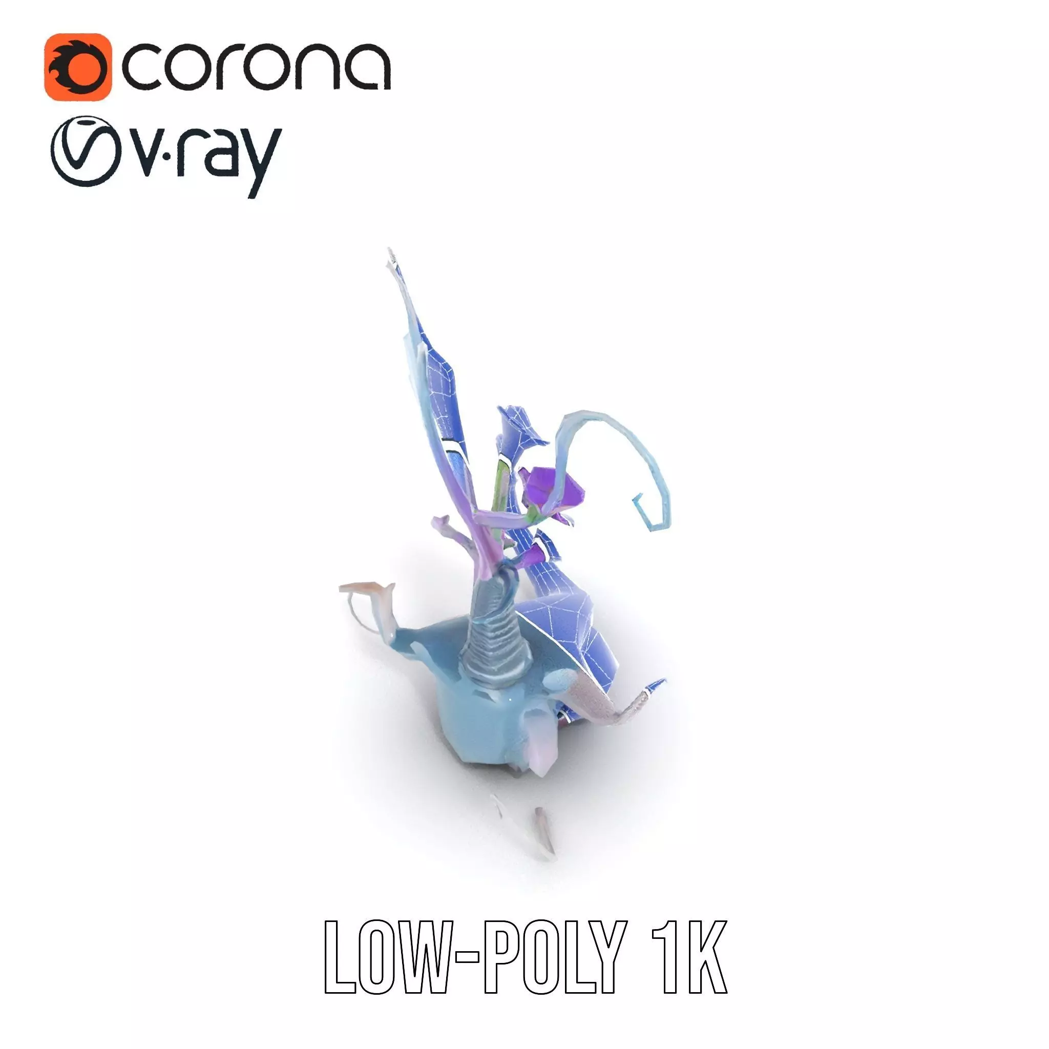 Mystical Alien Flora model pack Low-poly 3D model_30