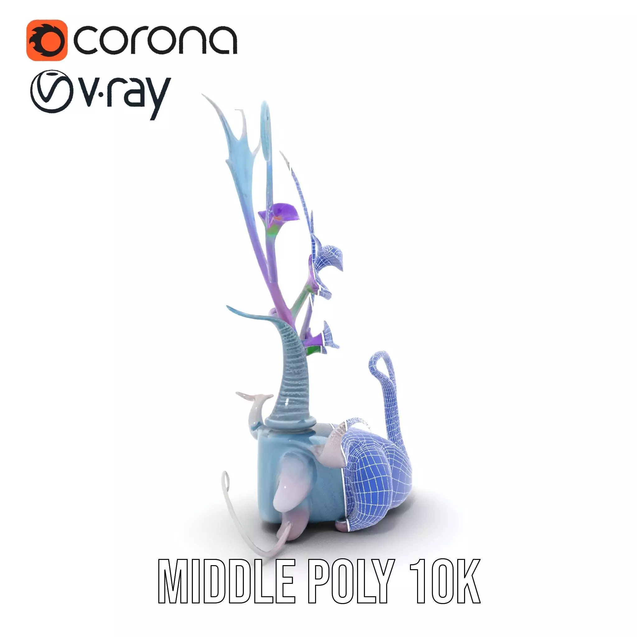 Mystical Alien Flora model pack Low-poly 3D model_21