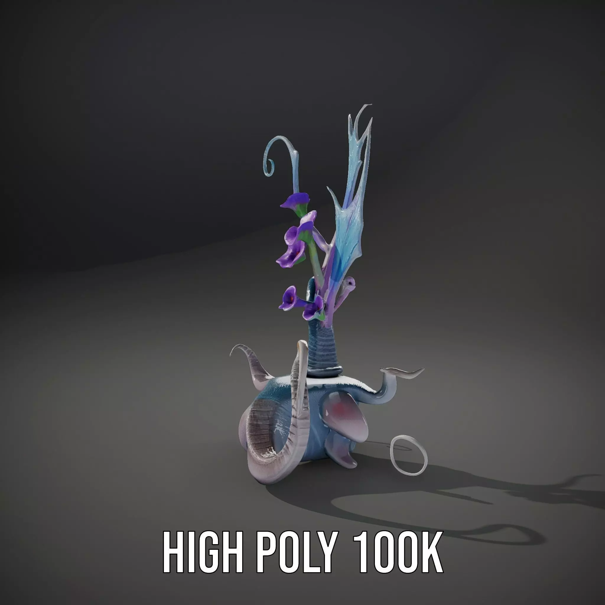 Mystical Alien Flora model pack Low-poly 3D model_10