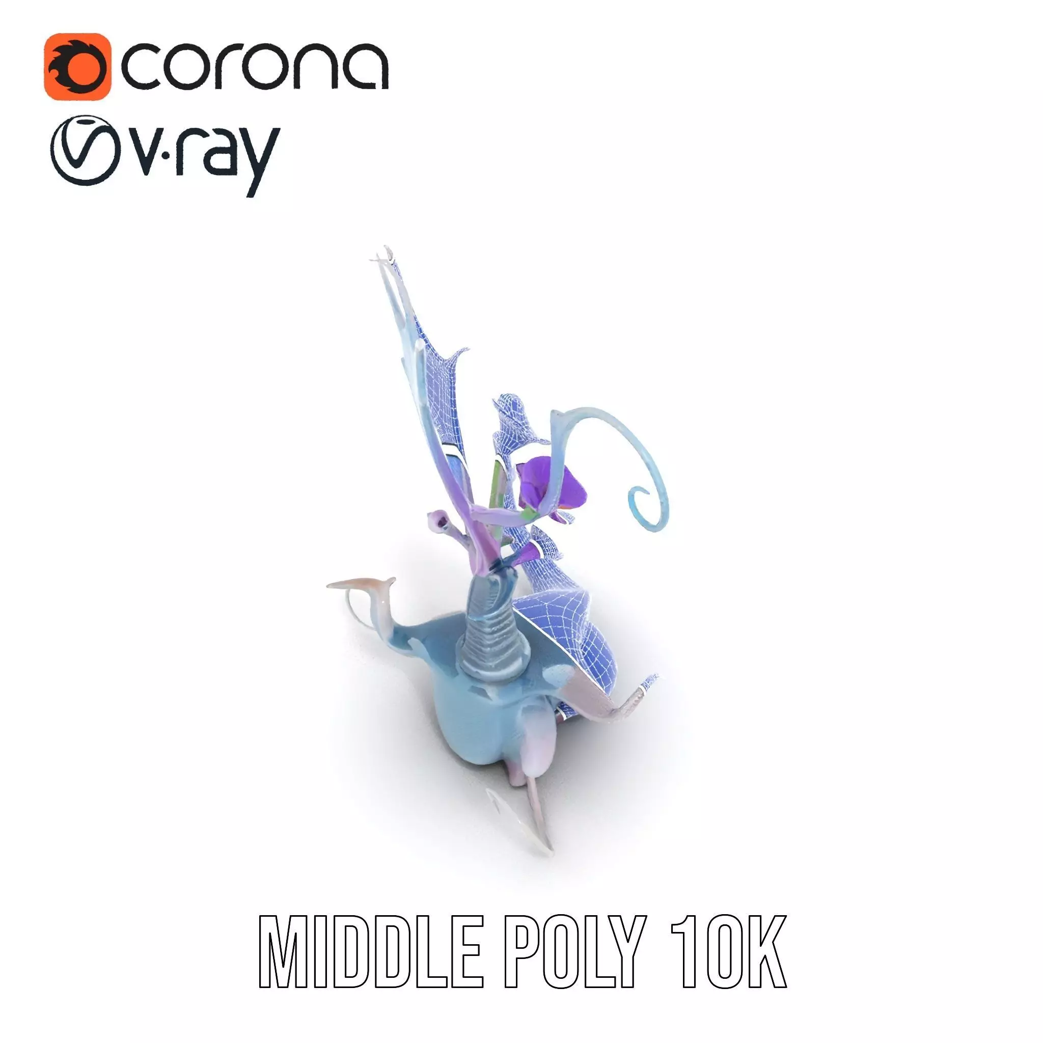 Mystical Alien Flora model pack Low-poly 3D model_18