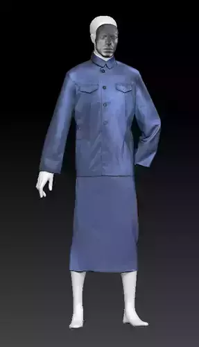 David Bowie Blue skirt and shirt costume