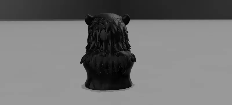 ottor warrior bust 3D print model_6