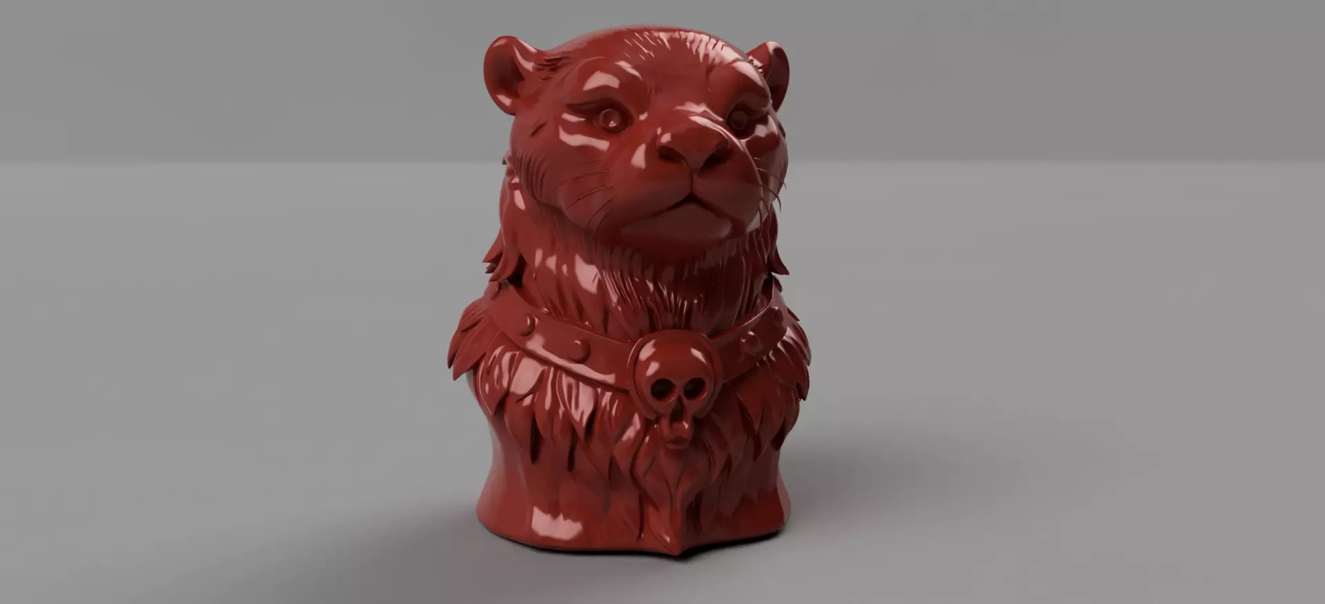 ottor warrior bust 3D print model_1