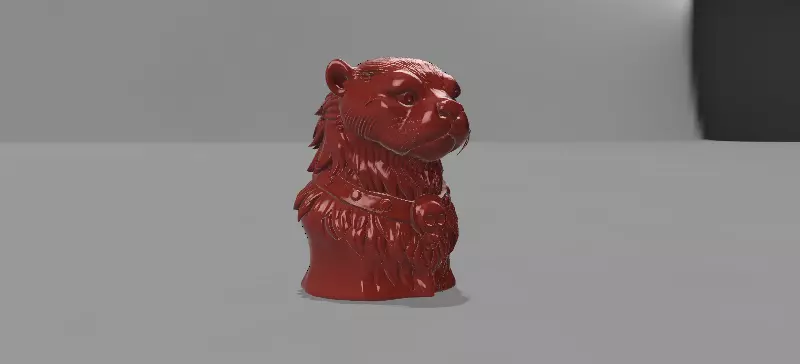 ottor warrior bust 3D print model_4