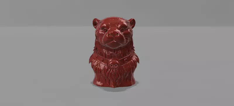 ottor warrior bust 3D print model_2