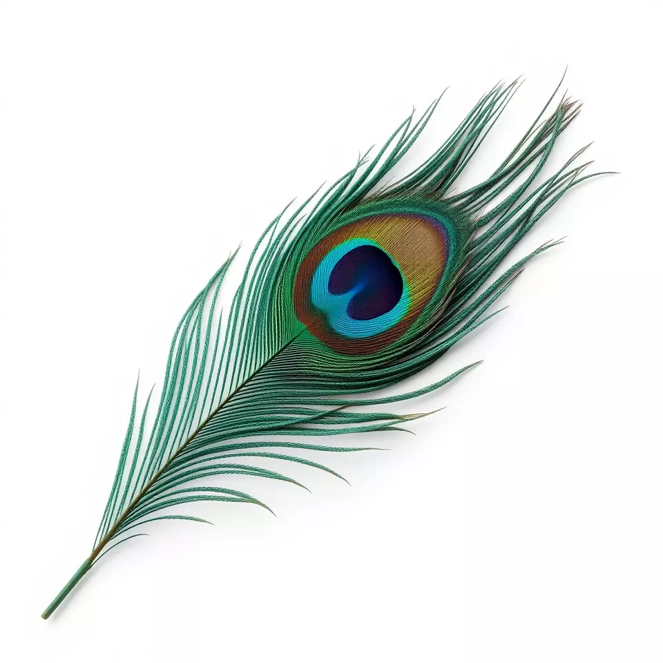 Elegant Peacock Feather model pack Low-poly 3D model_2