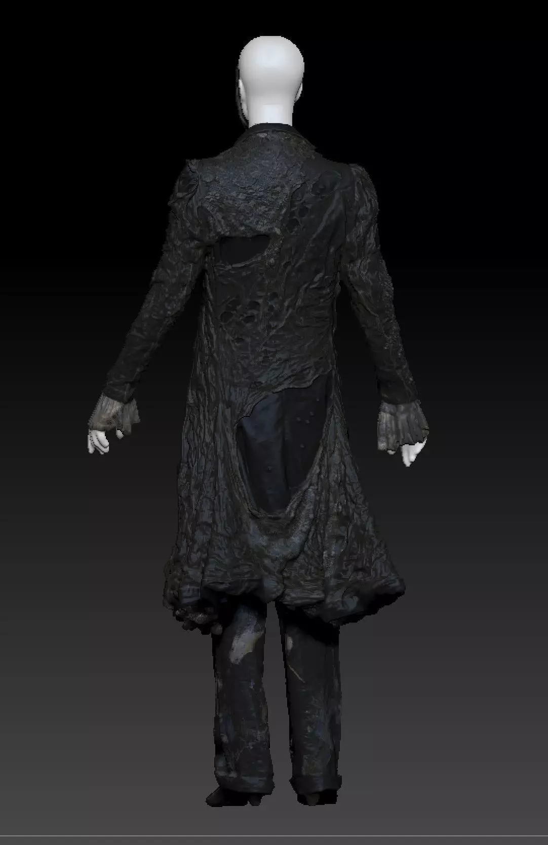 David Bowie coat costume 3D model_1