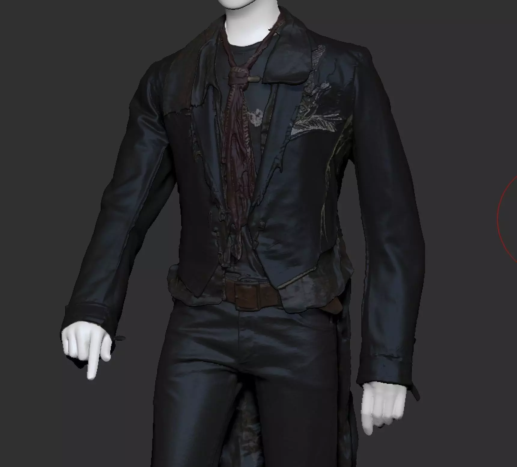 David Bowie costume 3D model_2