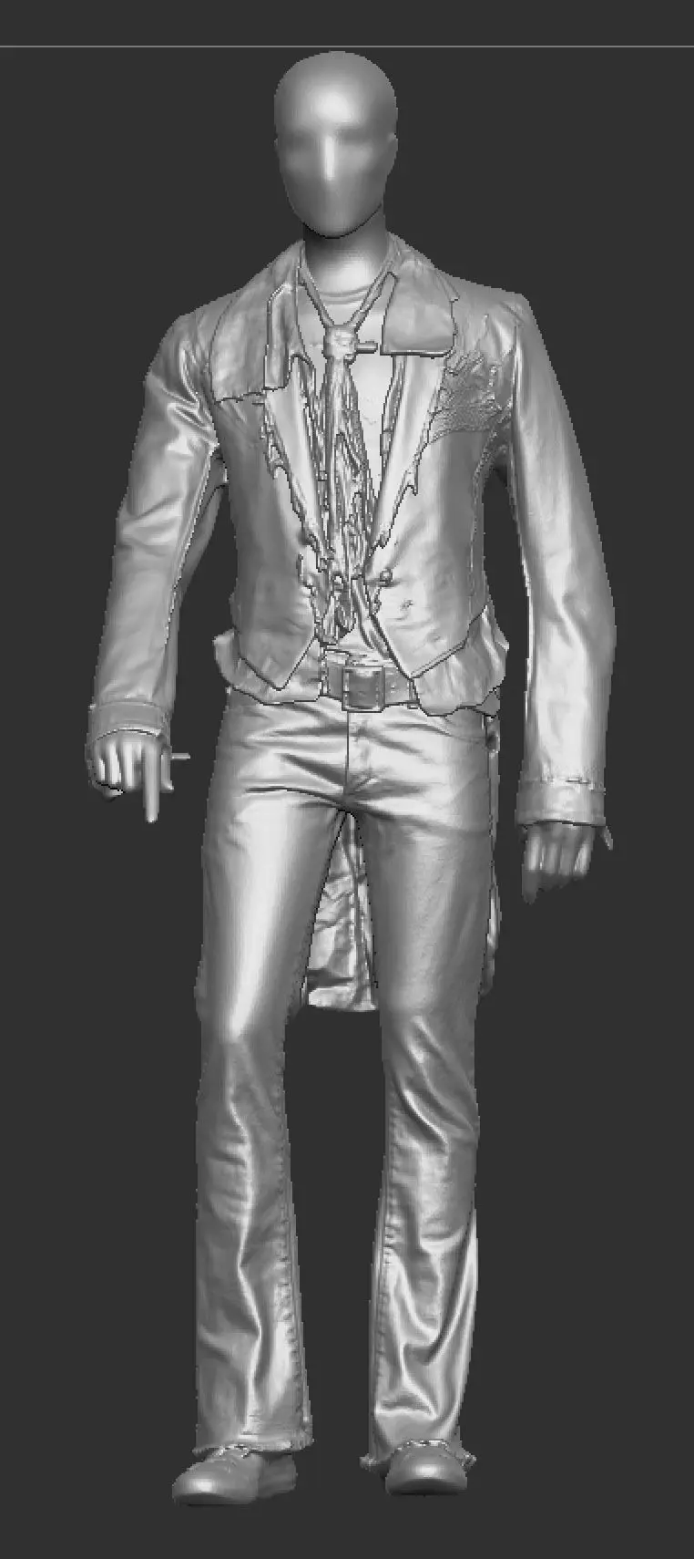 David Bowie costume 3D model_3