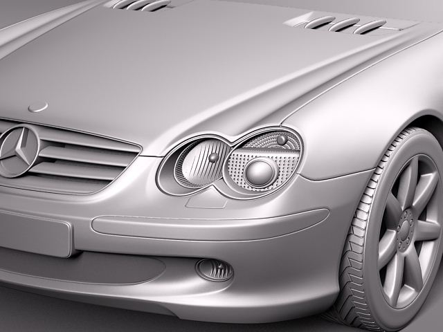 Mercedes-Benz SL 2003-2007 3D Model 3D model_12