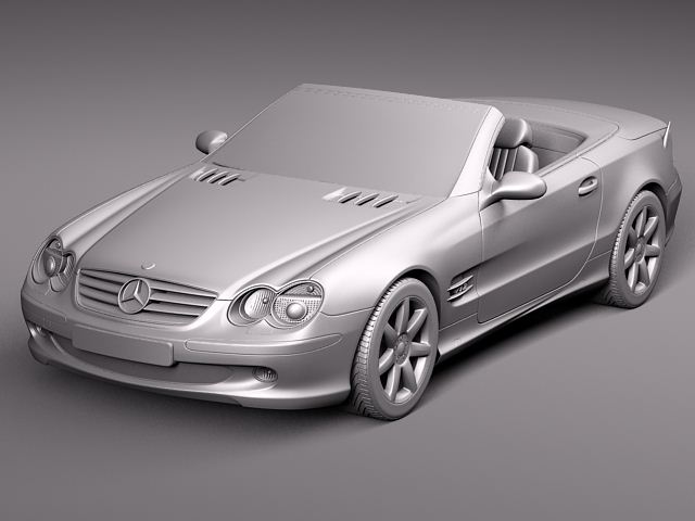 Mercedes-Benz SL 2003-2007 3D Model 3D model_11