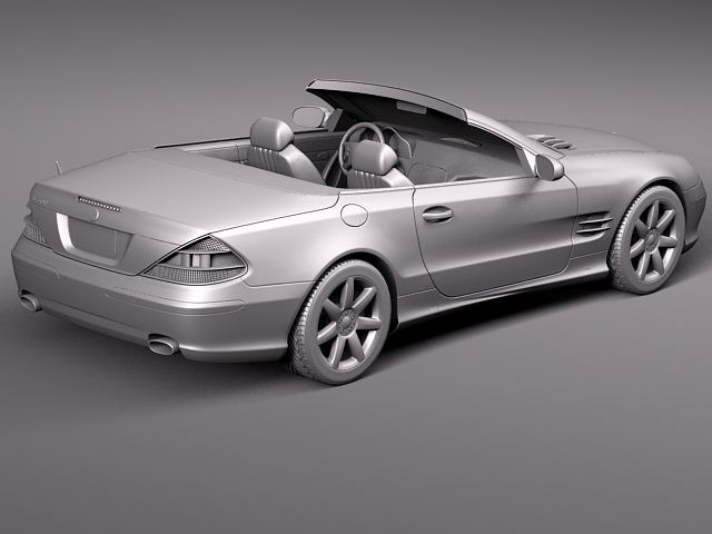 Mercedes-Benz SL 2003-2007 3D Model 3D model_10