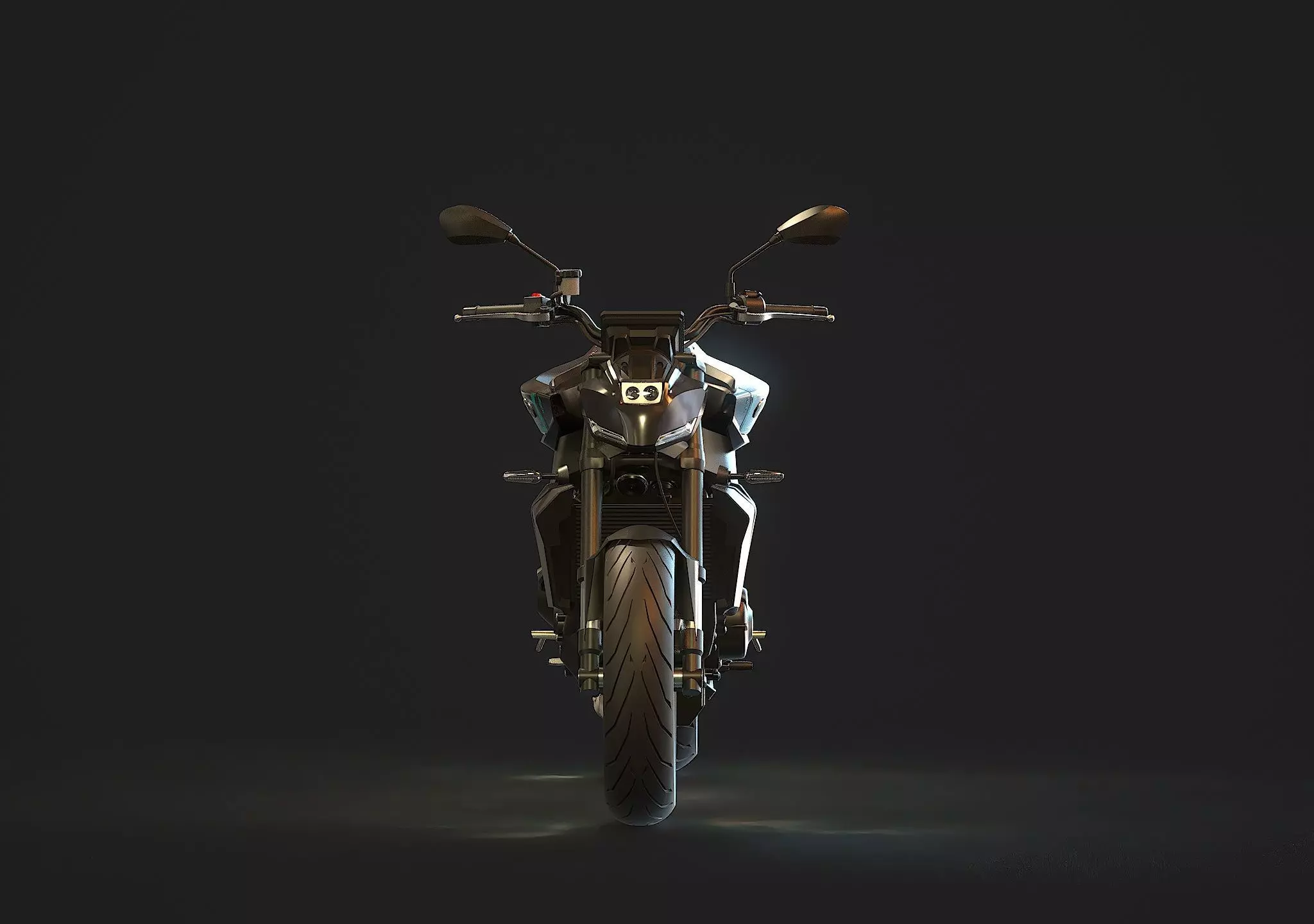 Base model Yamaha MT 09 2024 3D model_6