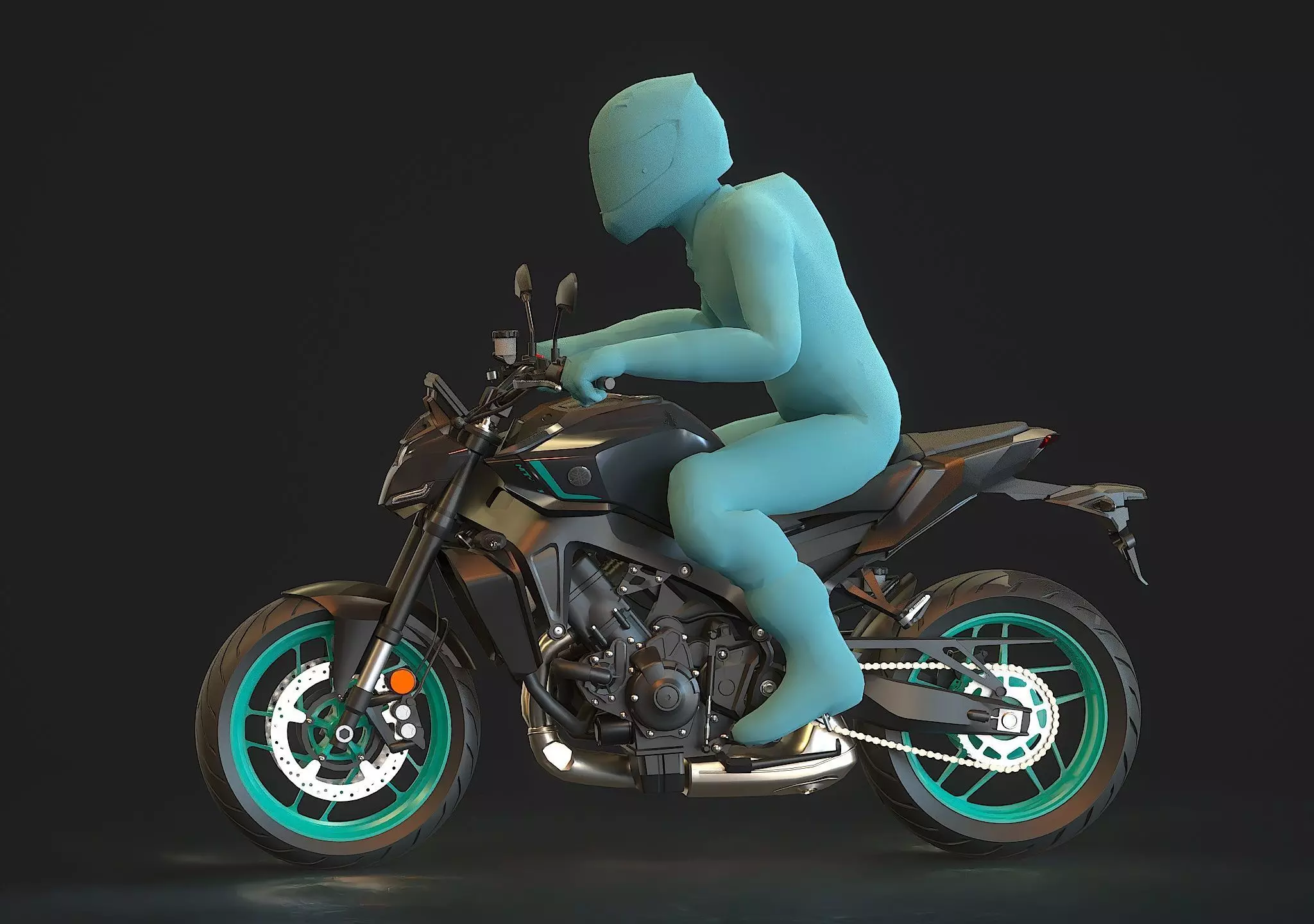 Base model Yamaha MT 09 2024 3D model_12