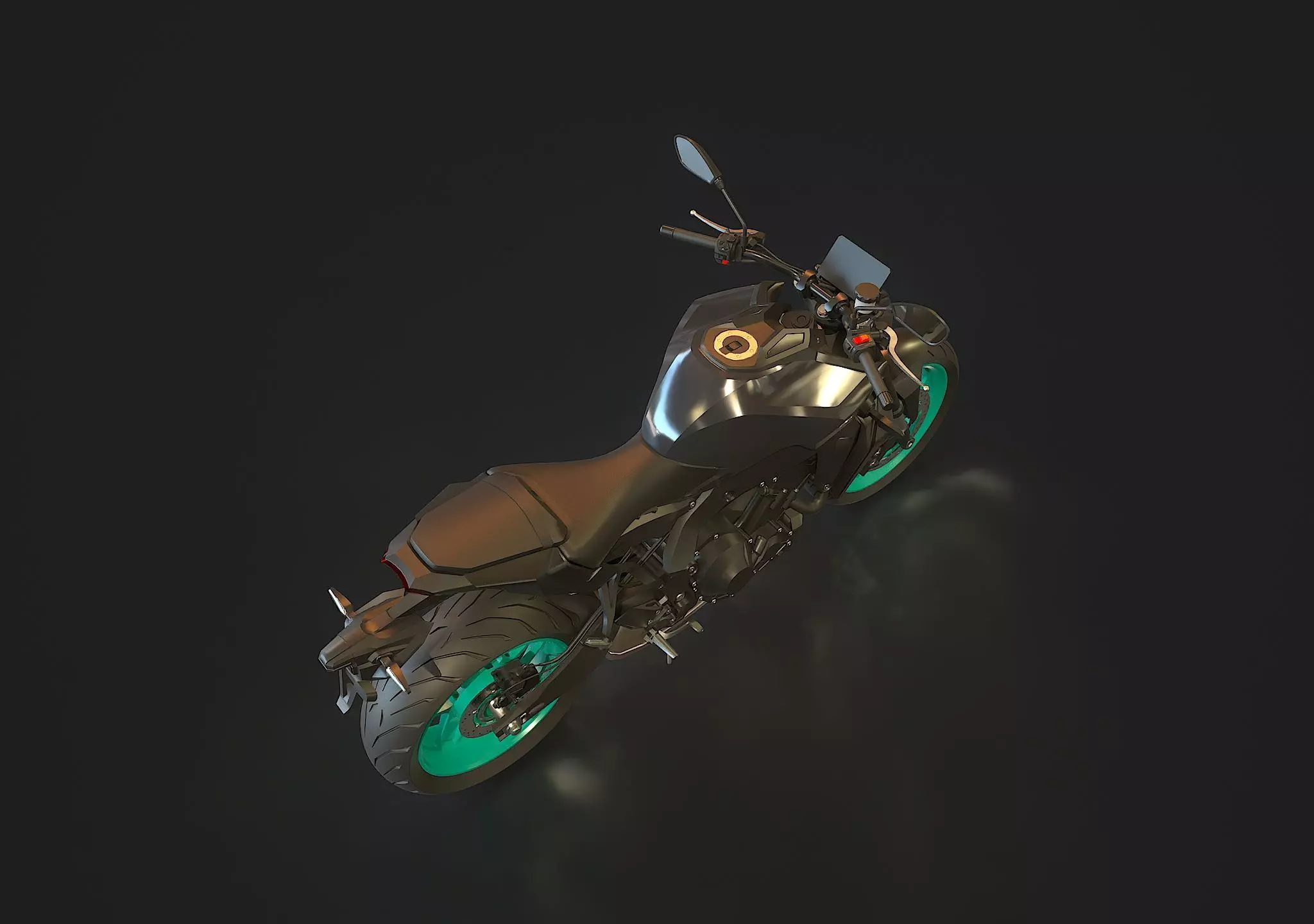 Base model Yamaha MT 09 2024 3D model_4