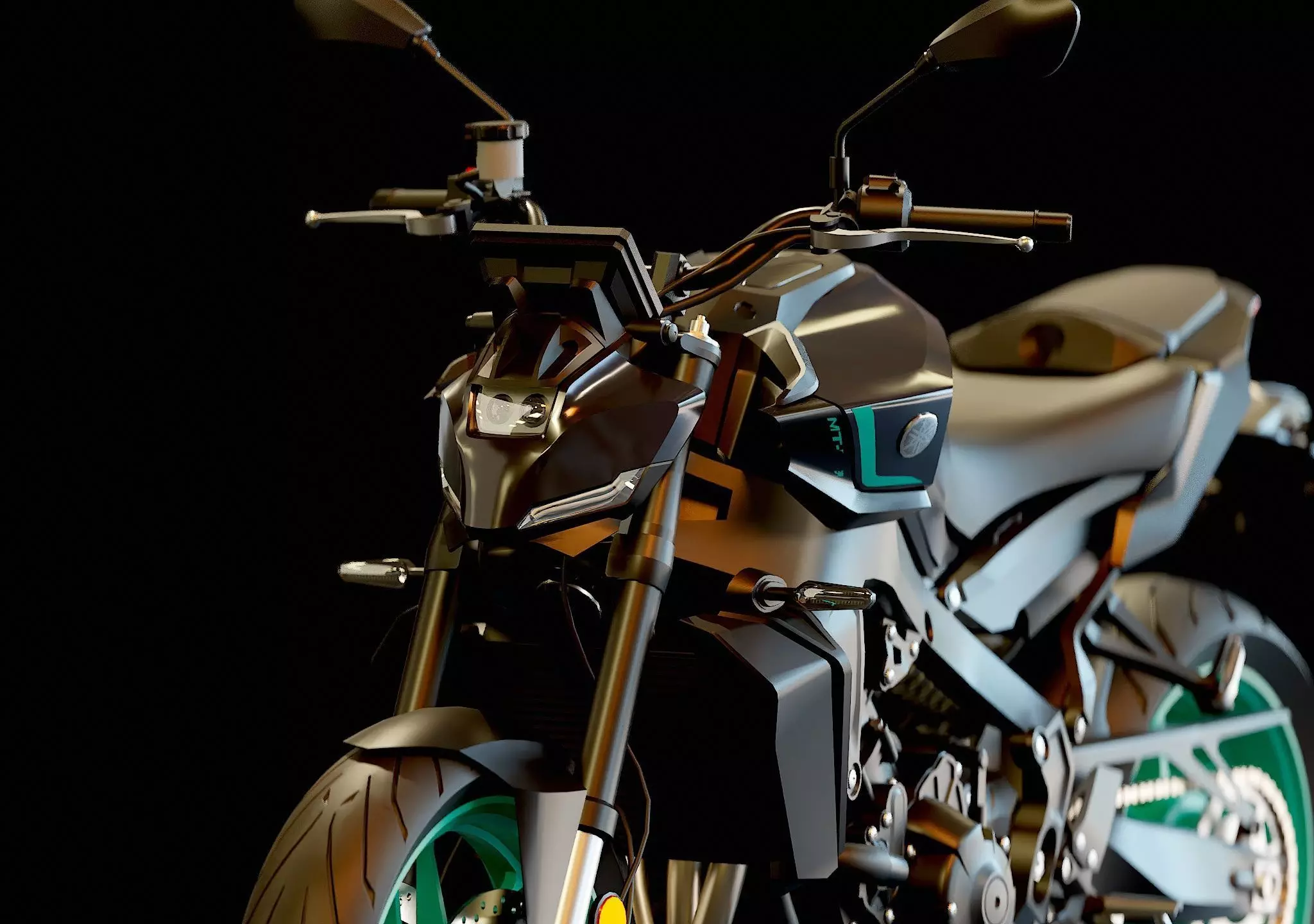 Base model Yamaha MT 09 2024 3D model_9