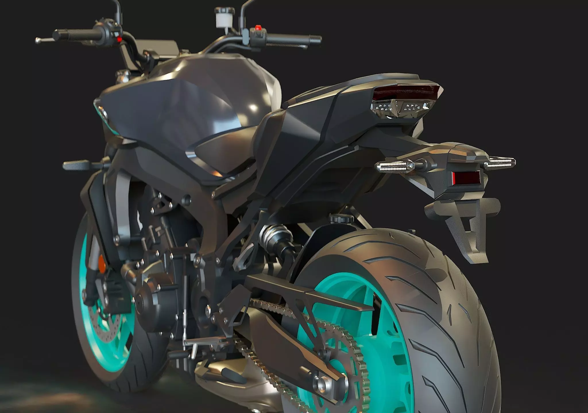 Base model Yamaha MT 09 2024 3D model_11