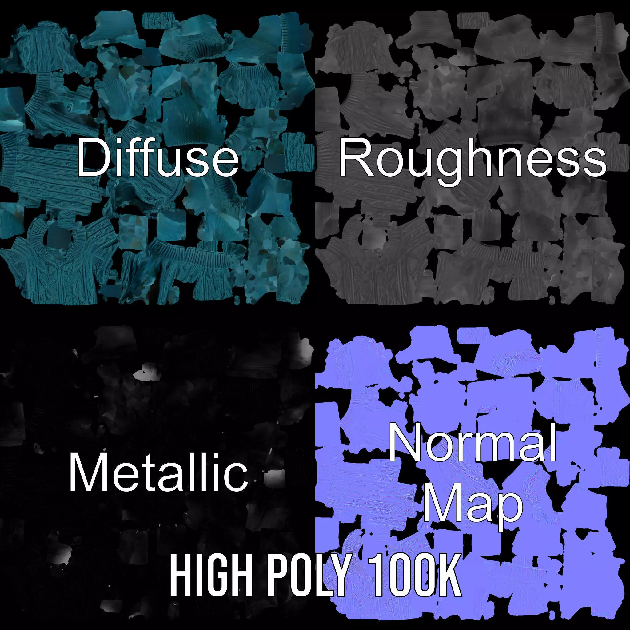 Emerald Cable Sweater model pack Texture_3